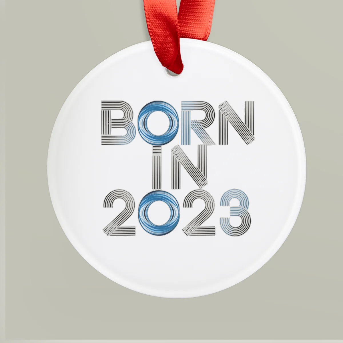 2023 Newborn's First Acrylic Ornament with Ribbon | Baby Keepsake Gift