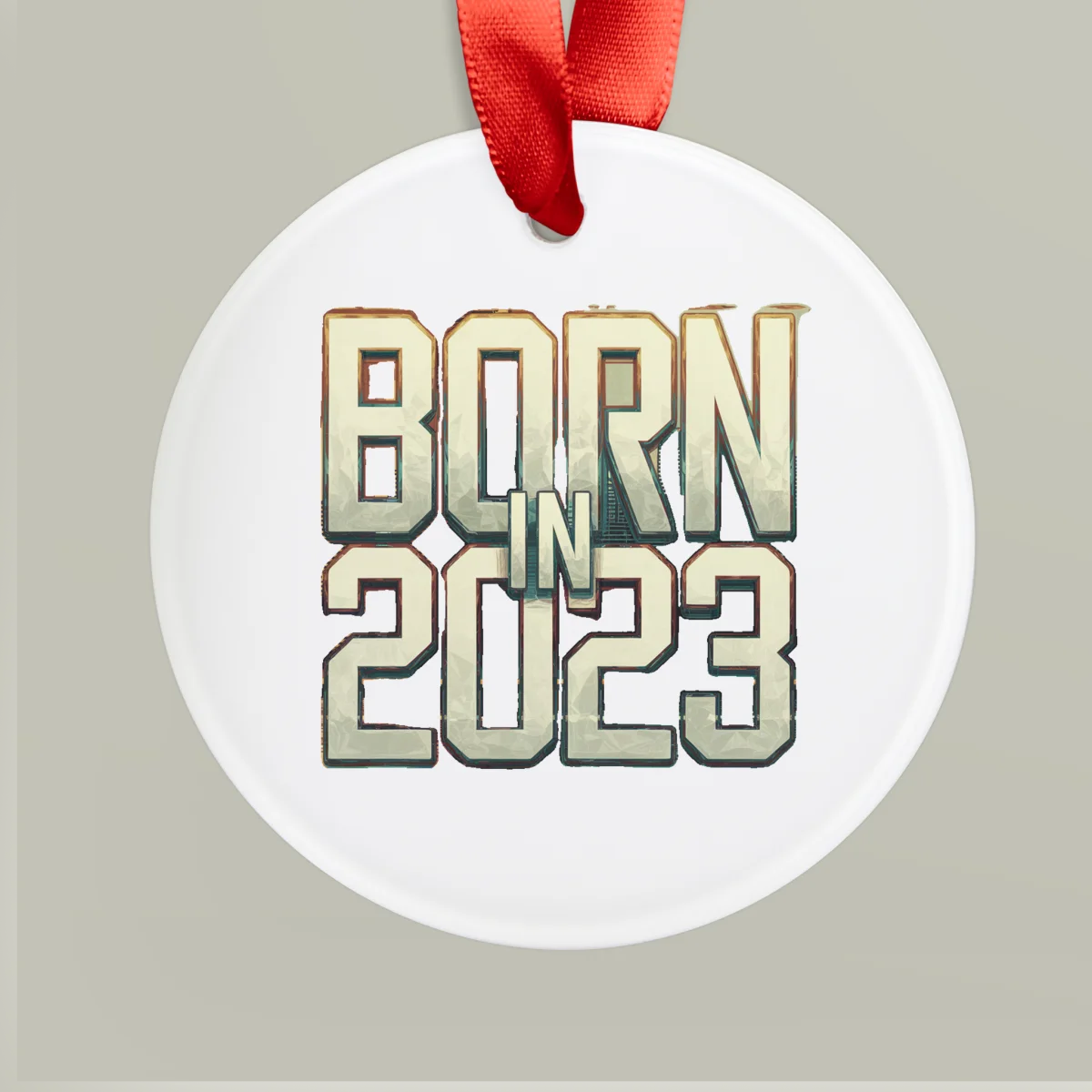 2023 Newborn's First Acrylic Ornament with Ribbon | Baby Keepsake Gift