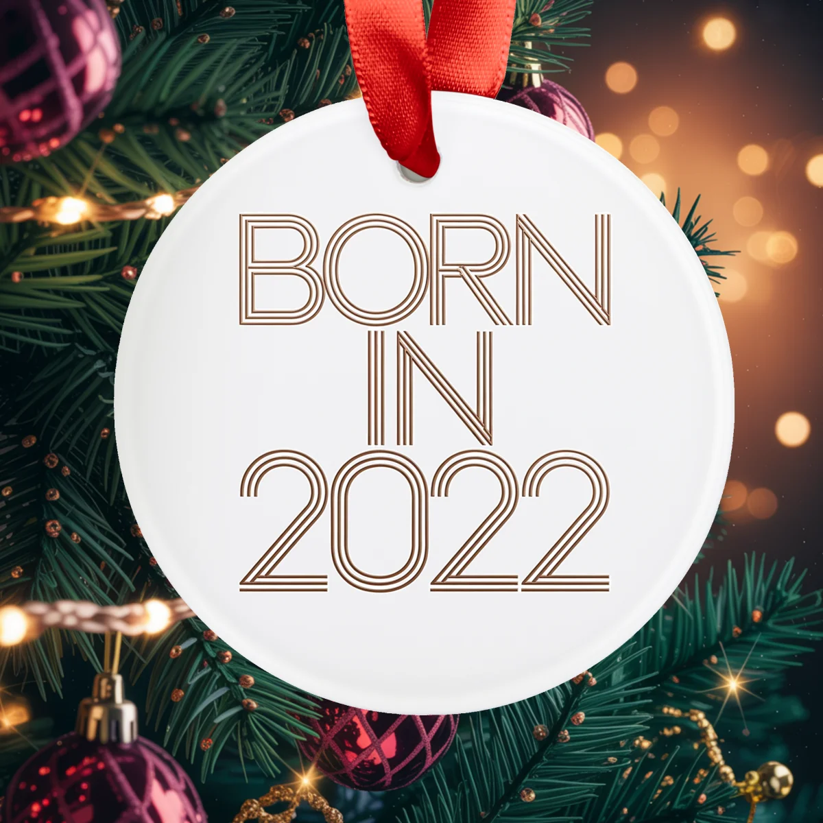 My First Christmas 2022 Acrylic Ornament: Personalized Baby's Keepsake Gift
