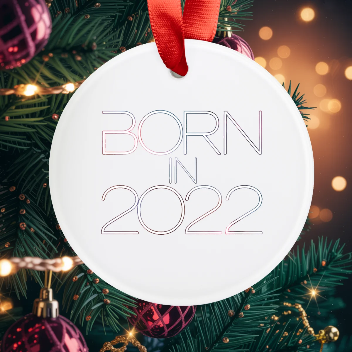 My First Christmas 2022 Acrylic Ornament: Personalized Baby's Keepsake Gift