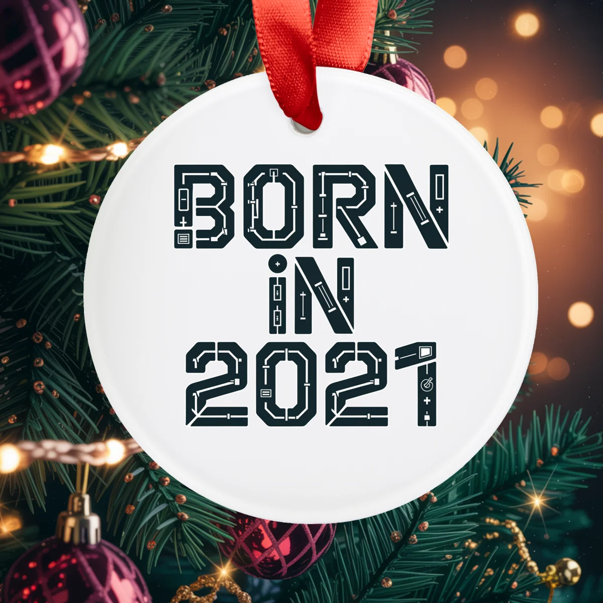 2021 Commemorative Acrylic Ornament with Ribbon
