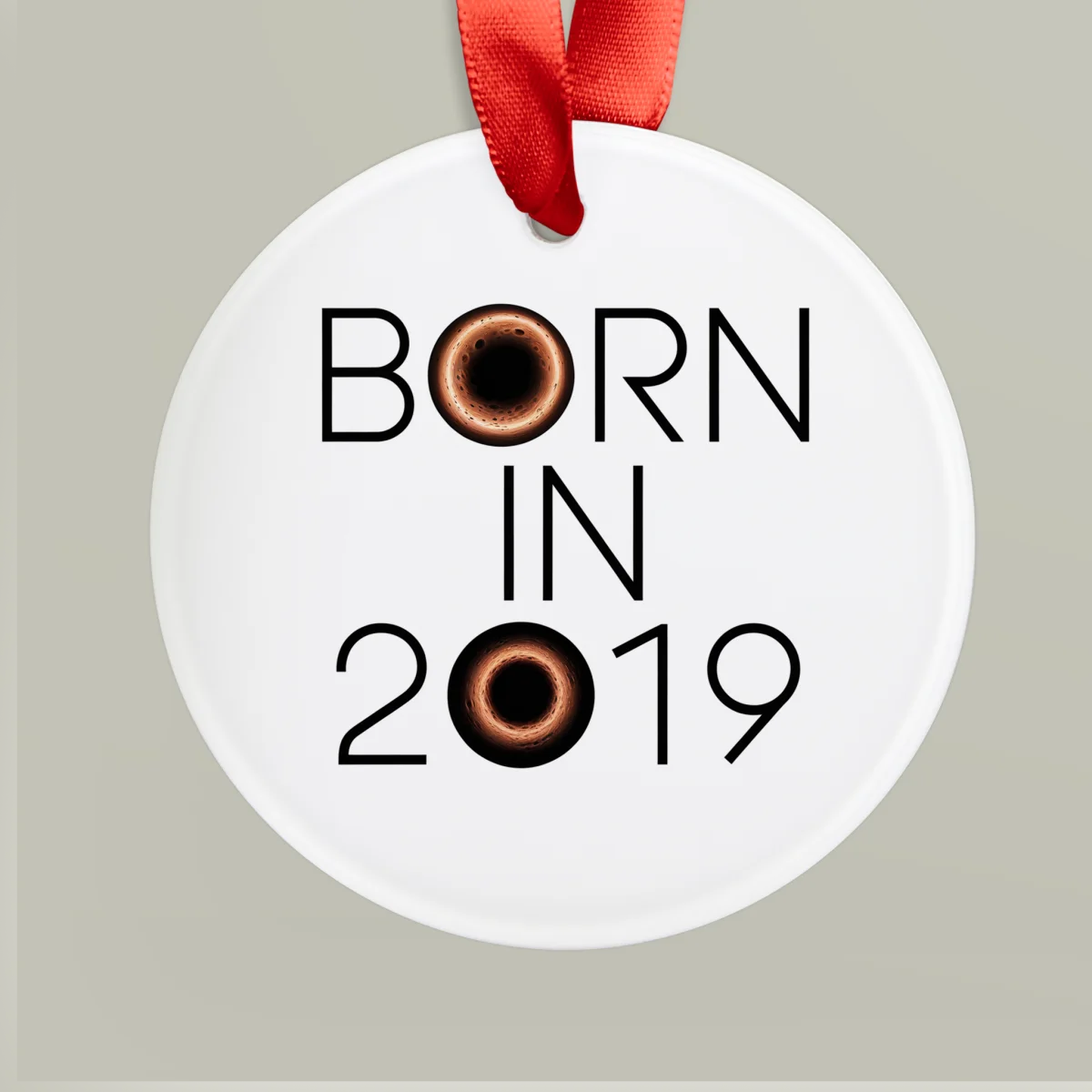 2019 Baby's First Christmas Ornament Acrylic with Ribbon Keepsake