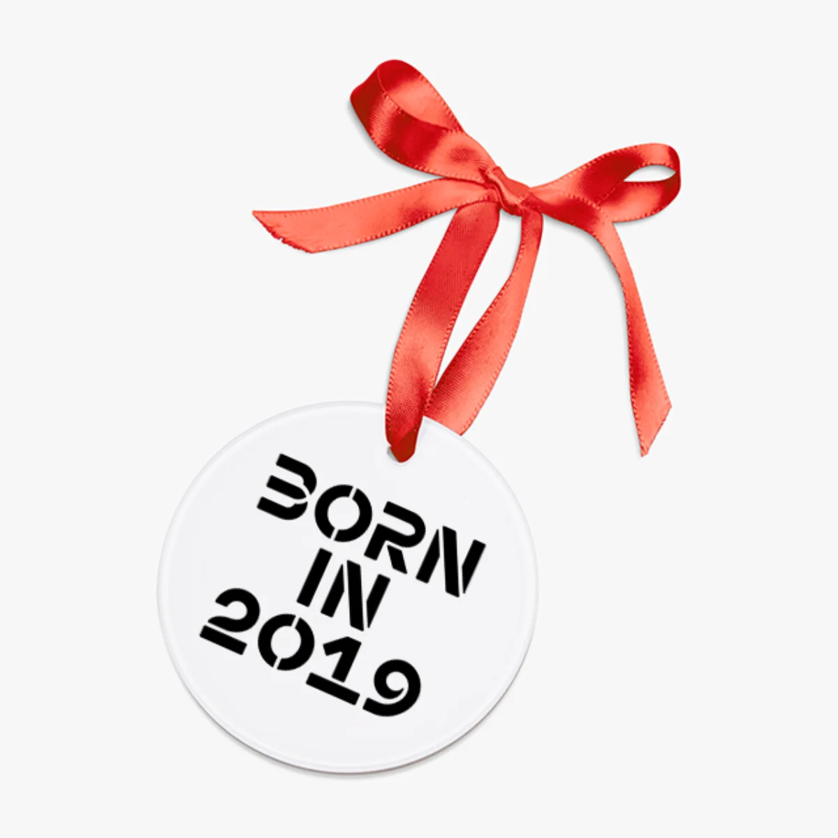 2019 Baby's First Christmas Ornament Acrylic with Ribbon Keepsake