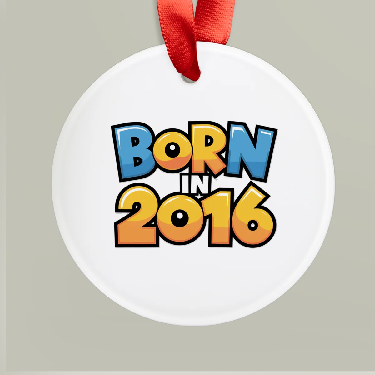 Baby's First Christmas 2016 Acrylic Ornament - Newborn Keepsake