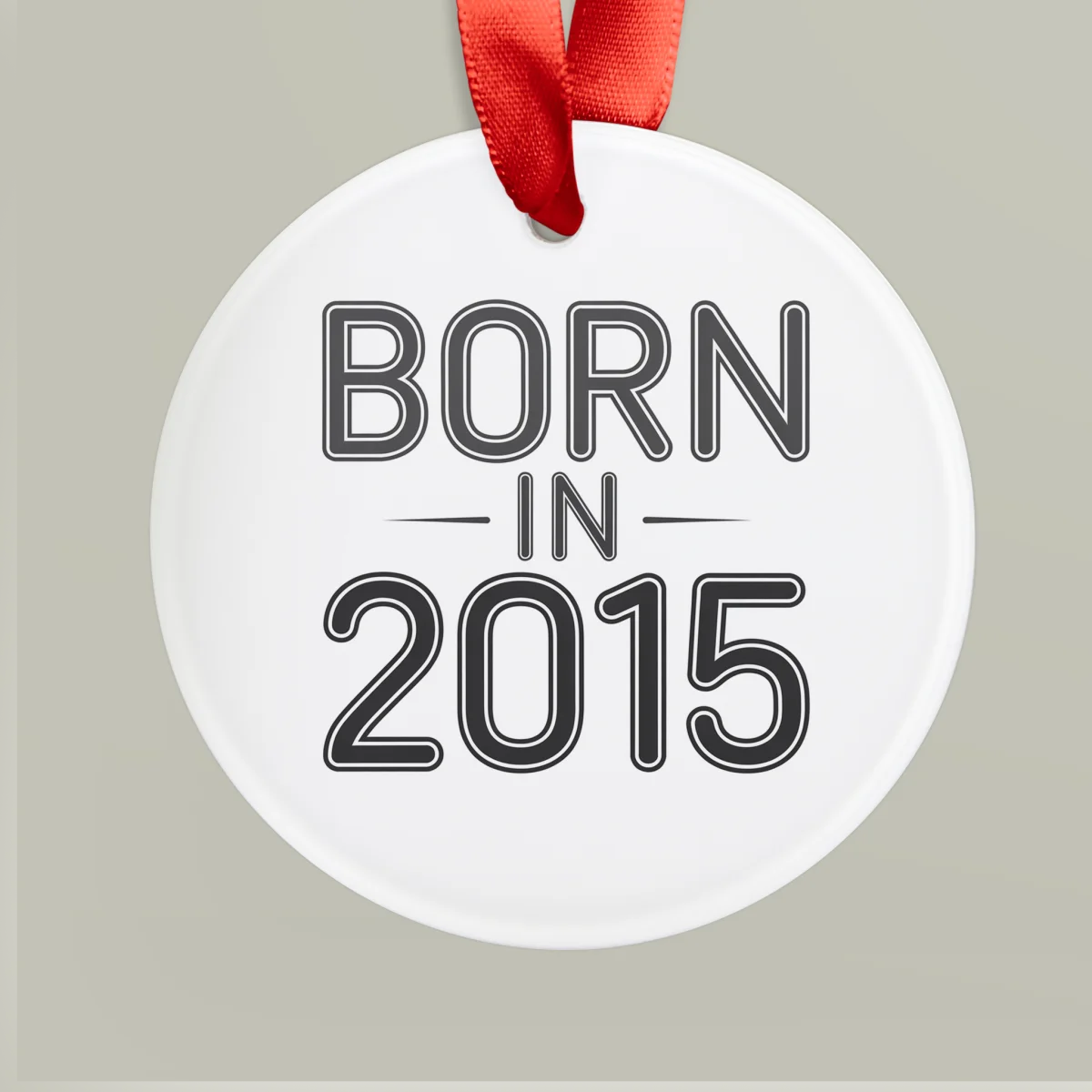 2015 Commemorative Acrylic Ornament - Special Year Keepsake with Ribbon