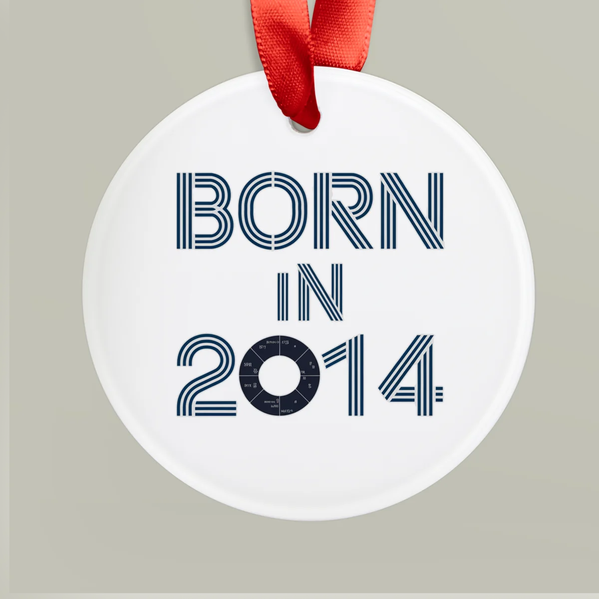 Born in 2014 Acrylic Ornament - Vintage Year Keepsake