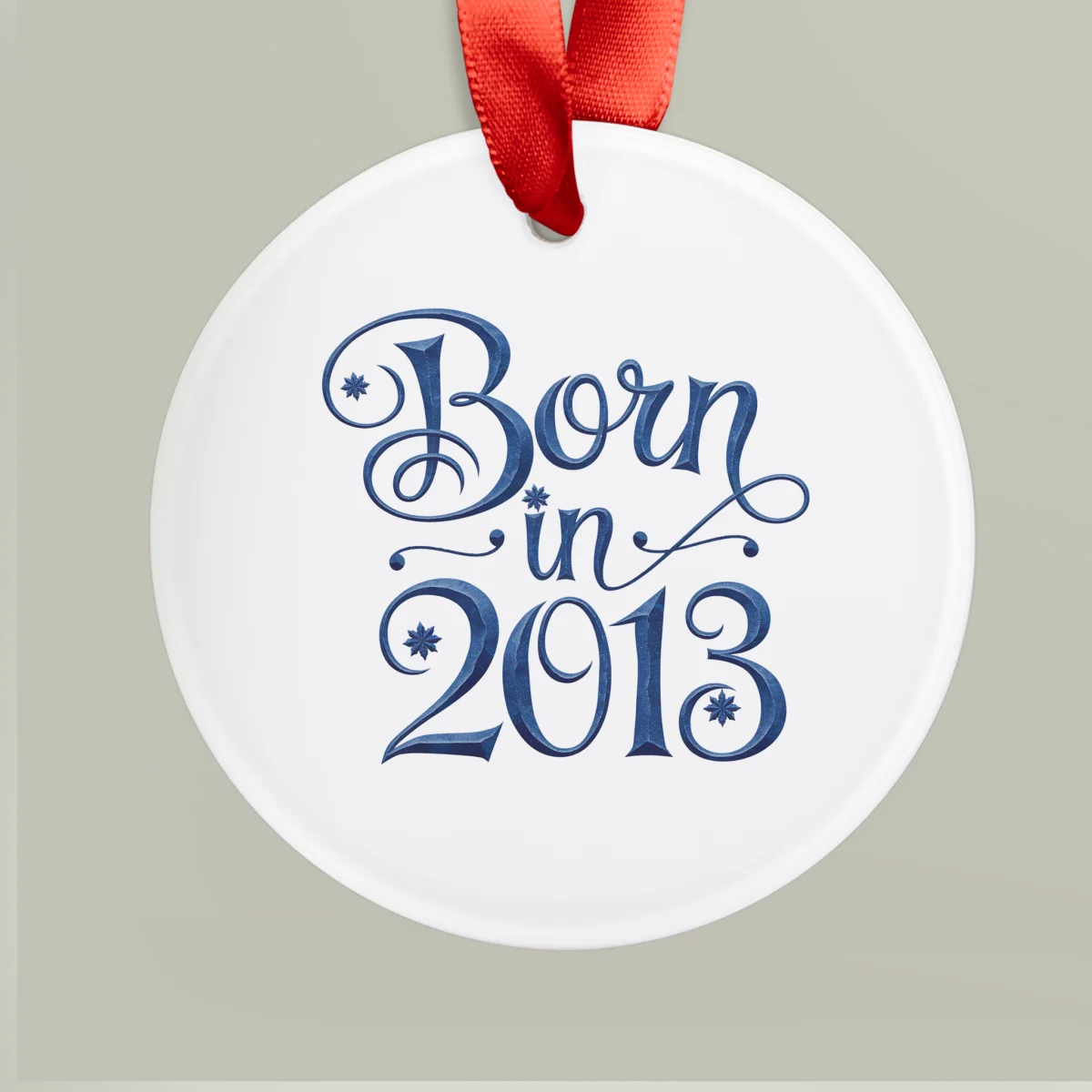 2013 Vintage Acrylic Ornament with Ribbon