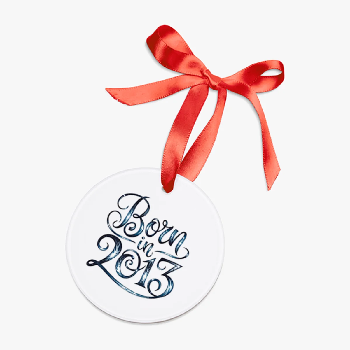 2013 Vintage Acrylic Ornament with Ribbon