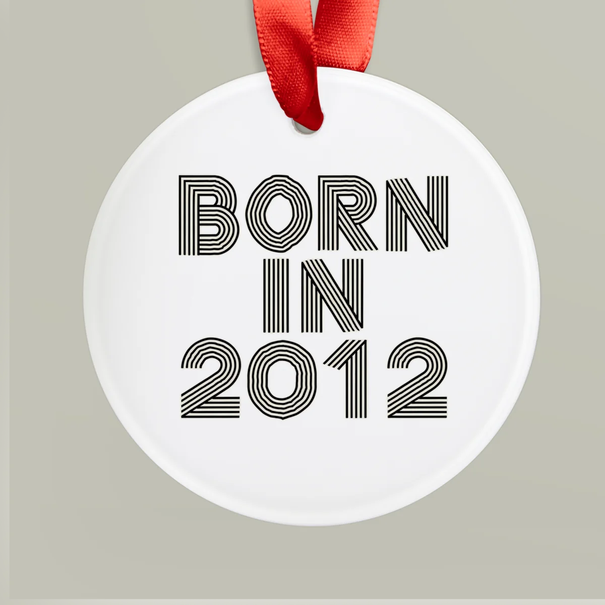 2012 Baby's First Christmas Acrylic Ornament - Personalized Keepsake Gift