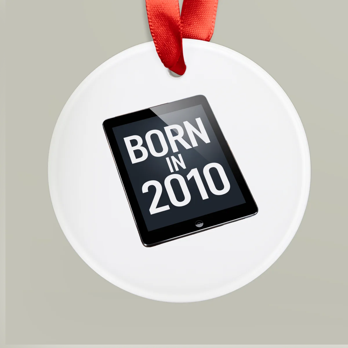 2010 Vintage Acrylic Ornament with Ribbon