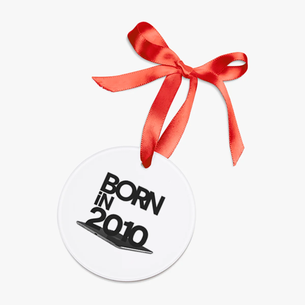 2010 Vintage Acrylic Ornament with Ribbon