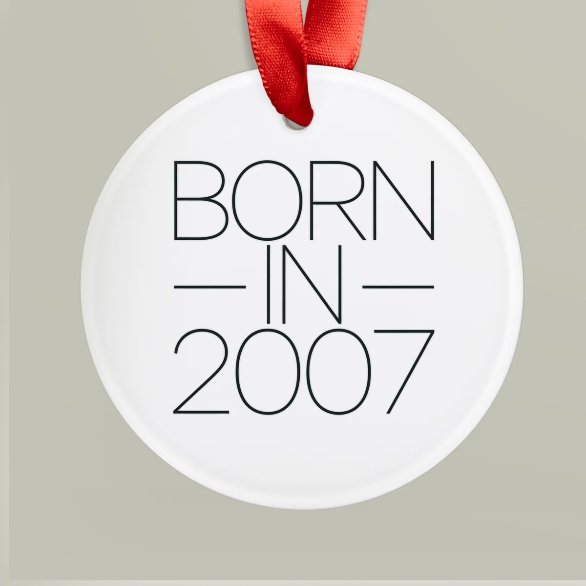 2007 Milestone Acrylic Ornament with Ribbon - Personalized Keepsake Gift