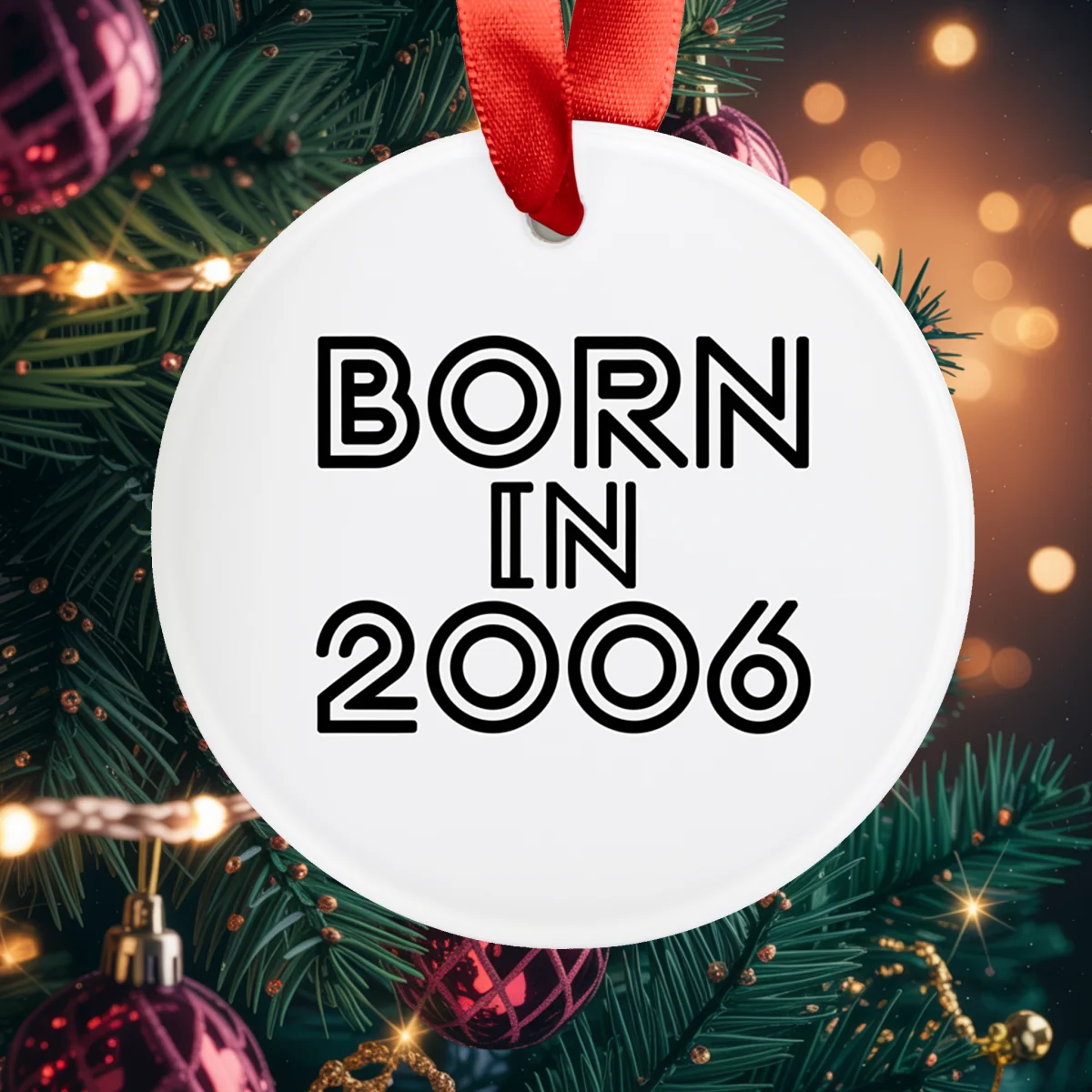 Born in 2006 Acrylic Ornament - Personalized Keepsake Gift