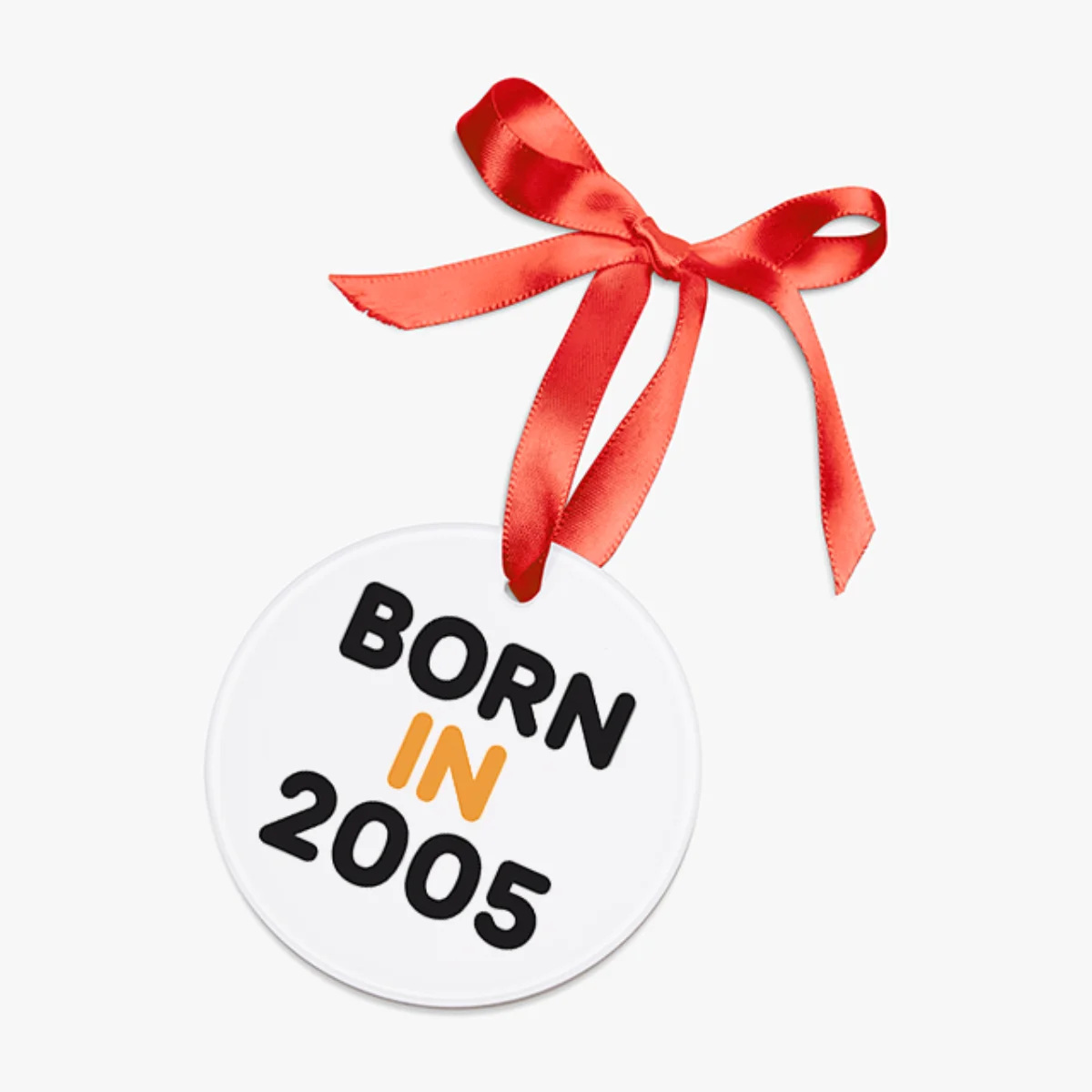 2005 Vintage Acrylic Ornament with Ribbon