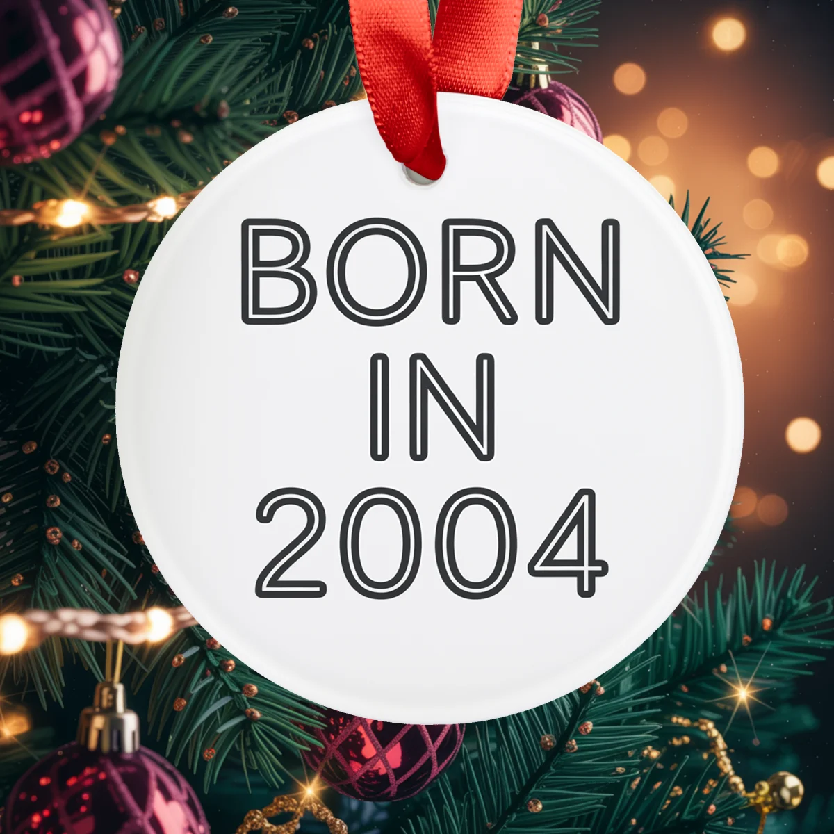 2004 Birth Year Acrylic Ornament - Personalized Keepsake Gift