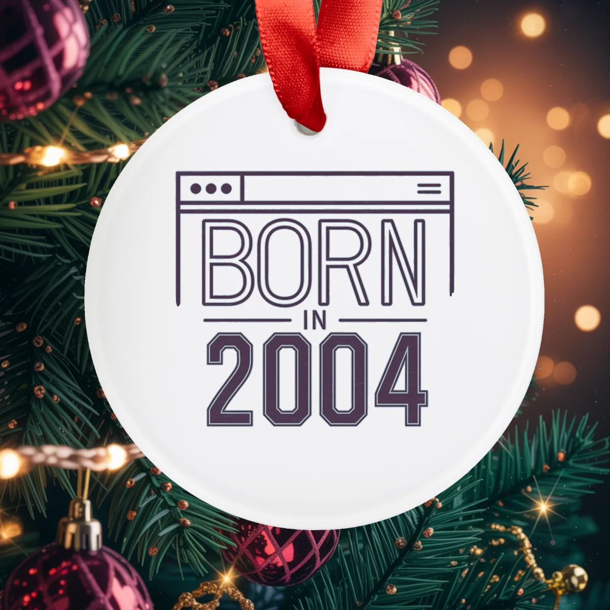 2004 Birth Year Acrylic Ornament - Personalized Keepsake Gift