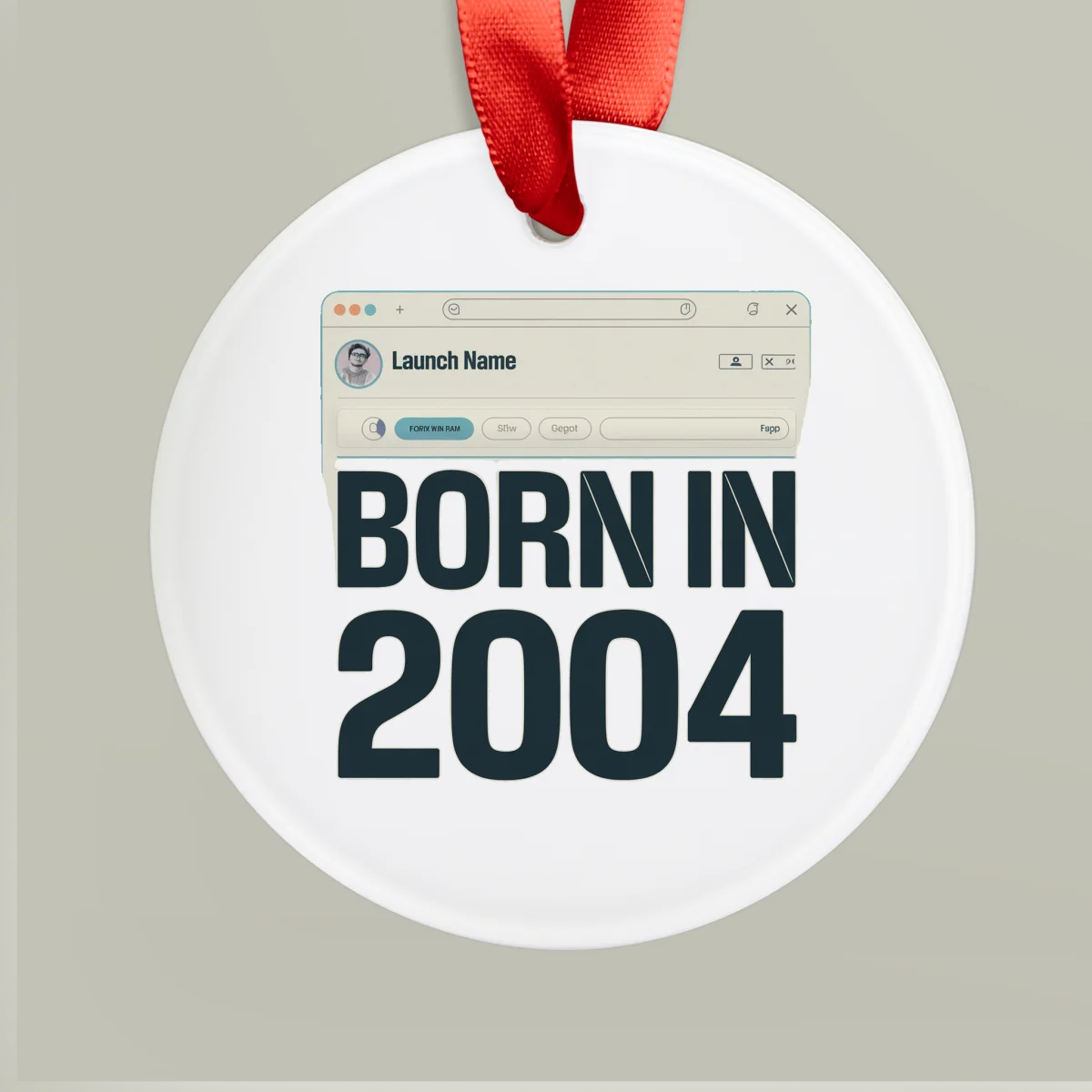 2004 Birth Year Acrylic Ornament - Personalized Keepsake Gift