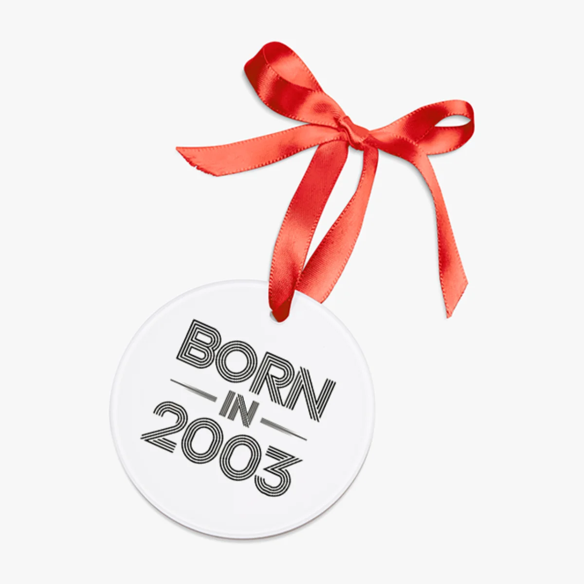 2003 Birth Year Acrylic Ornament - Personalized Keepsake Gift with Ribbon
