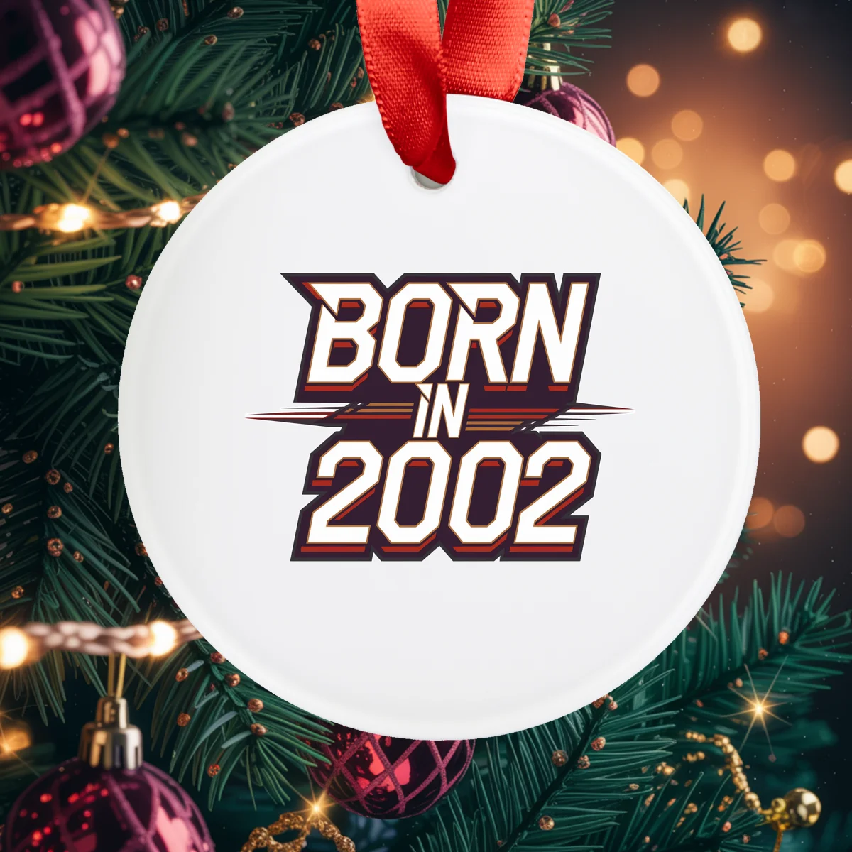 2002 Birth Year Acrylic Ornament - Personalized Keepsake Gift