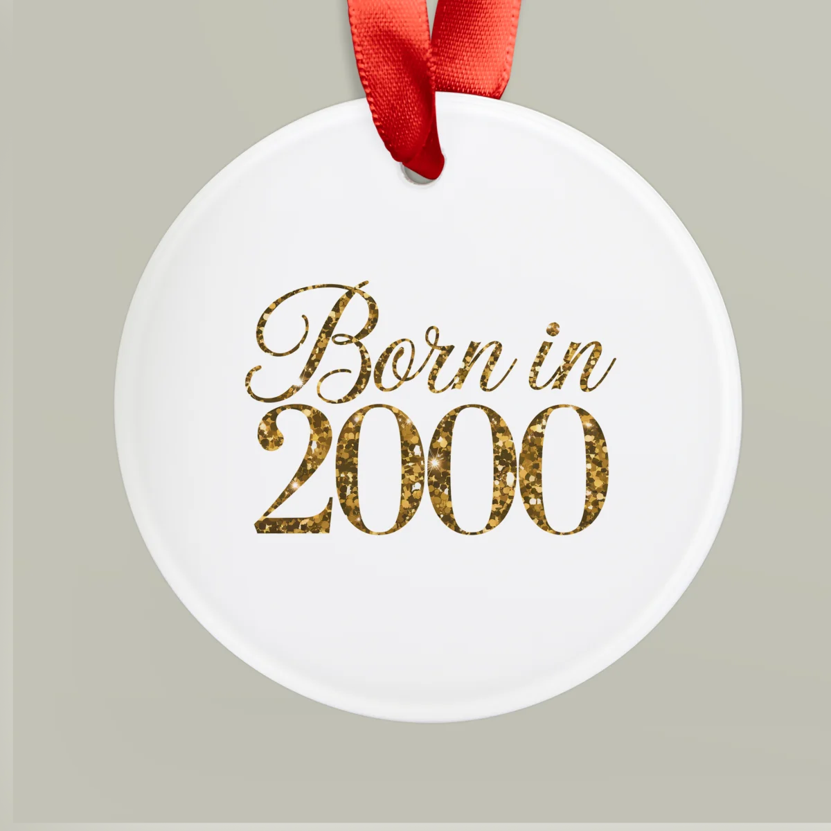2000 Year of Birth Acrylic Ornament - Custom Keepsake Ribbon Decor