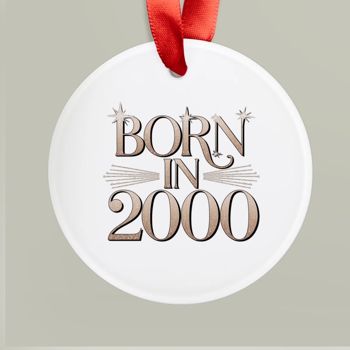 2000 Year of Birth Acrylic Ornament - Custom Keepsake Ribbon Decor