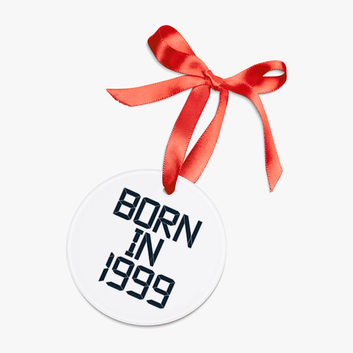 1999 Vintage Acrylic Ornament with Ribbon