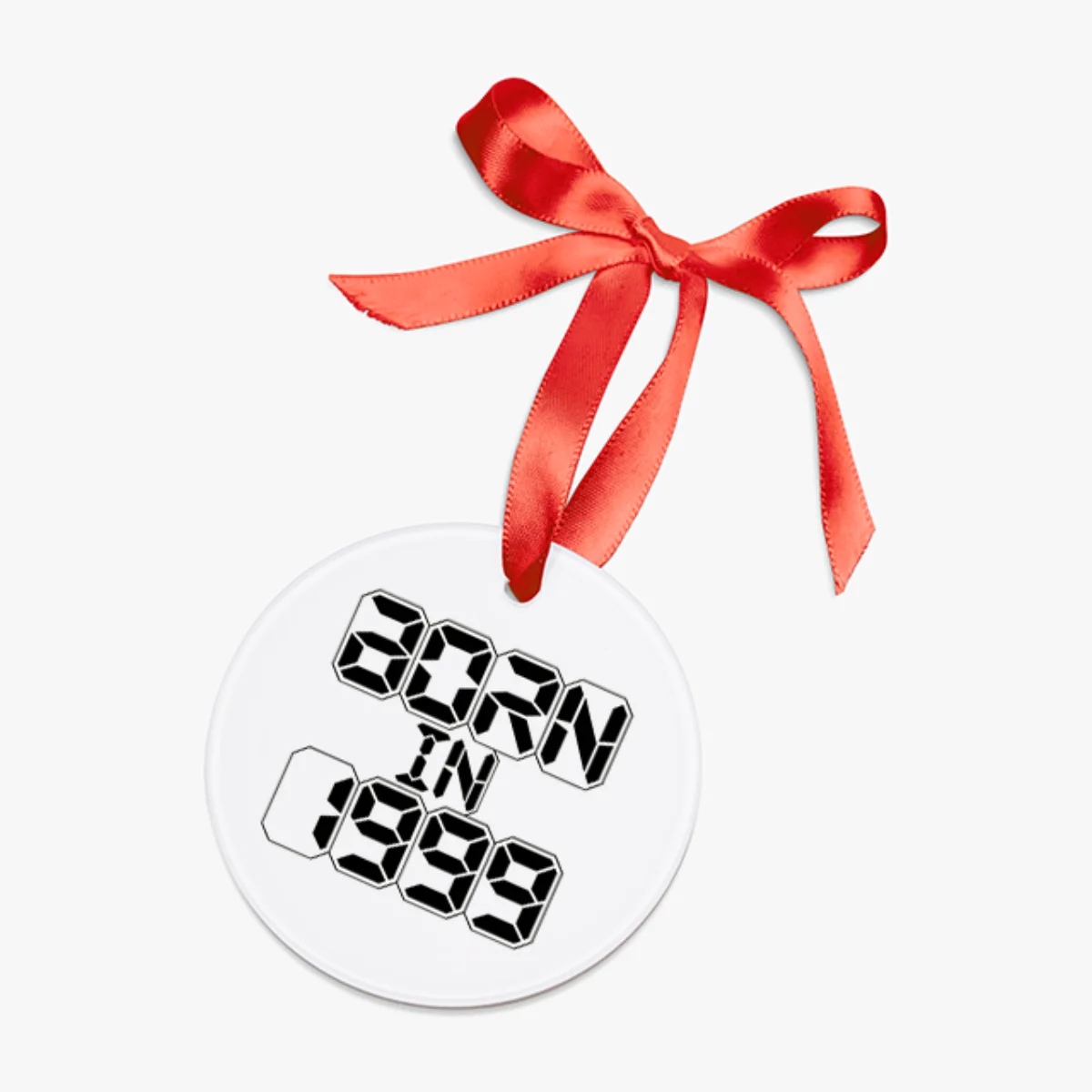 1999 Vintage Acrylic Ornament with Ribbon
