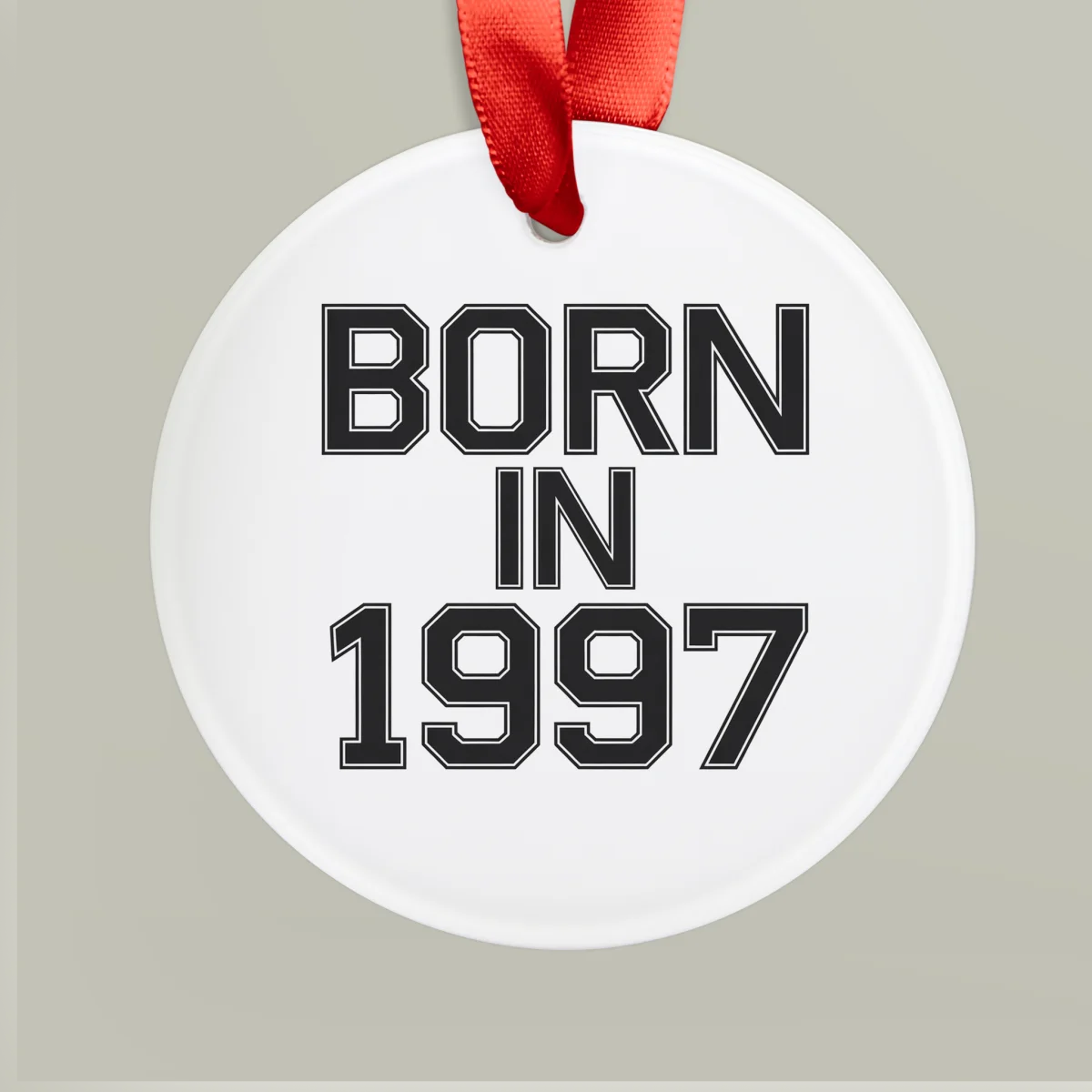 1997 Vintage Acrylic Ornament with Ribbon