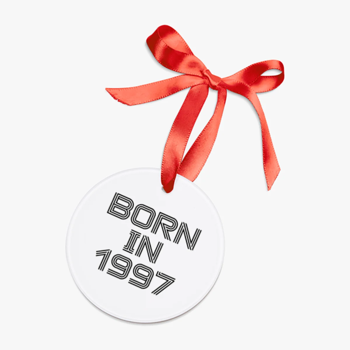 1997 Vintage Acrylic Ornament with Ribbon