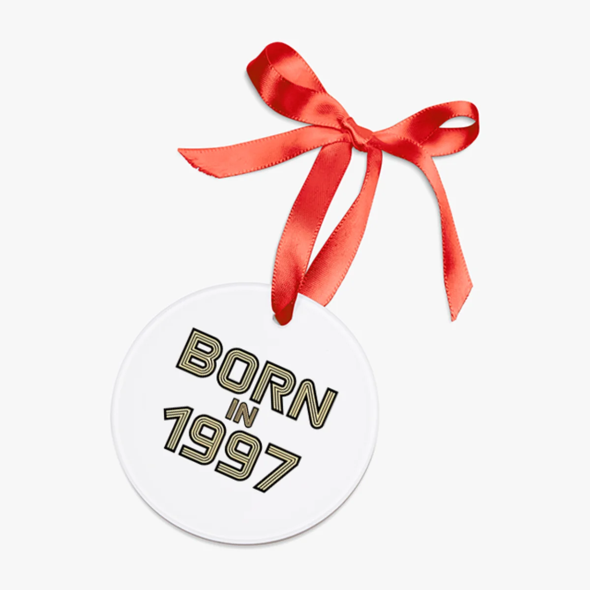 1997 Vintage Acrylic Ornament with Ribbon