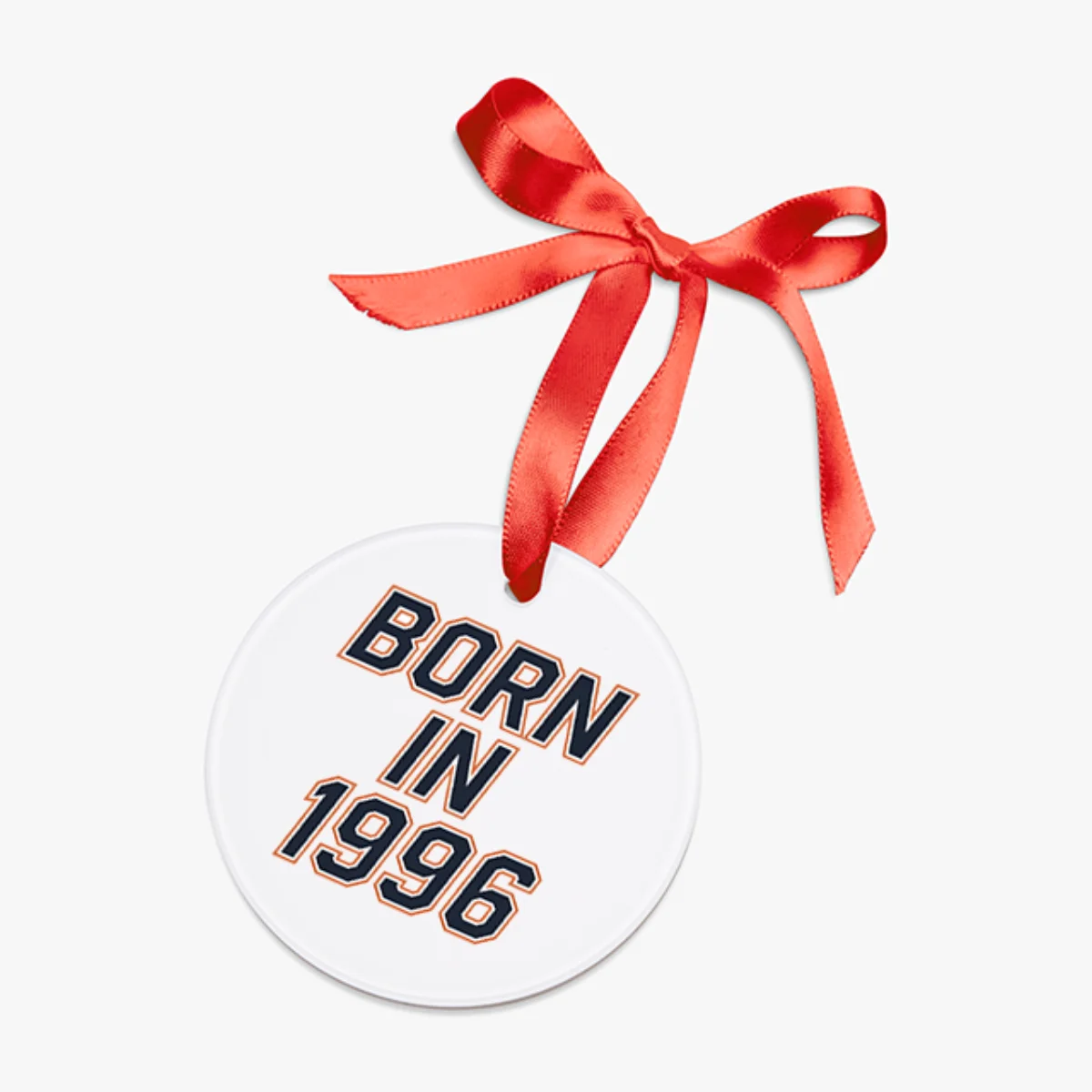 1996 Vintage Acrylic Ornament with Ribbon