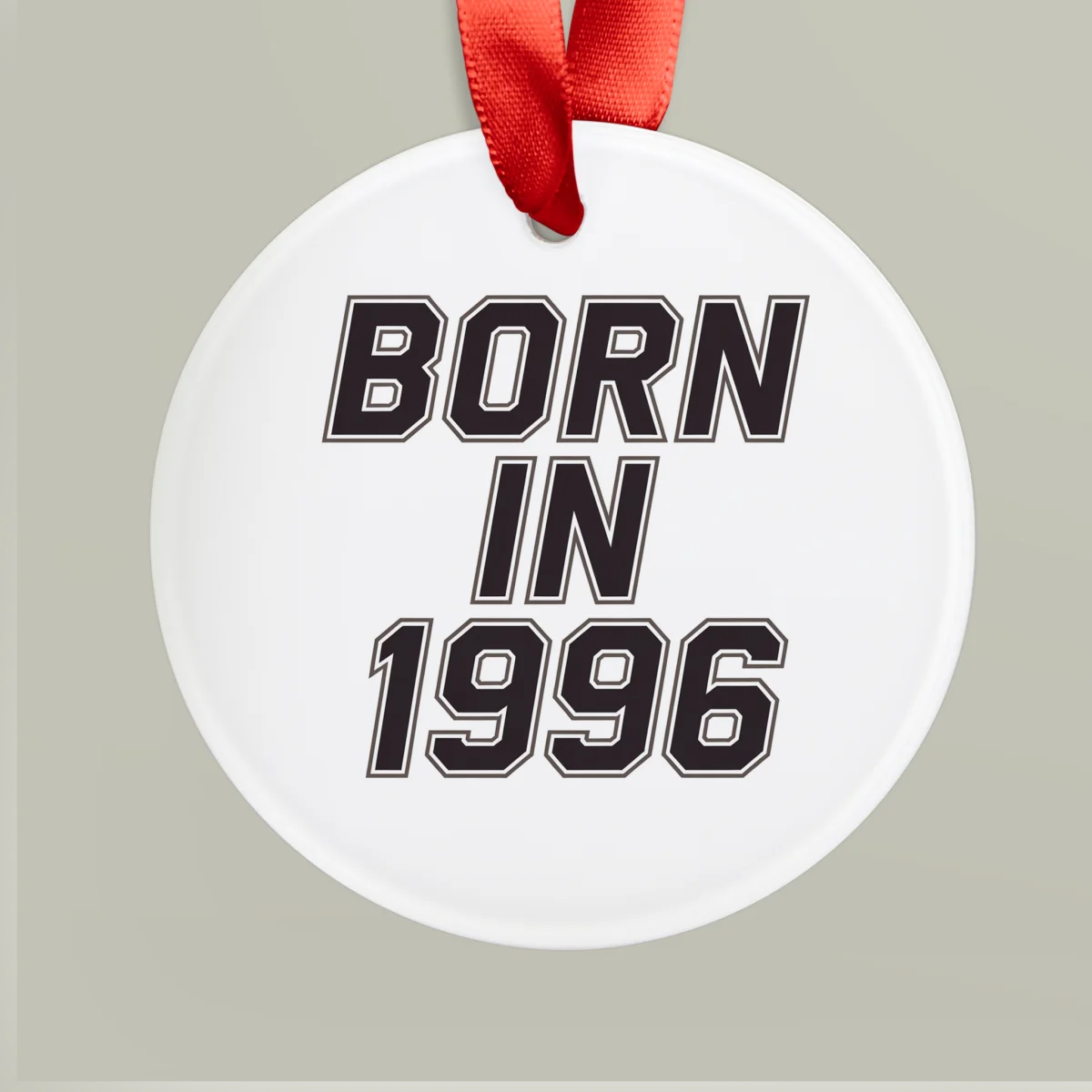 1996 Vintage Acrylic Ornament with Ribbon