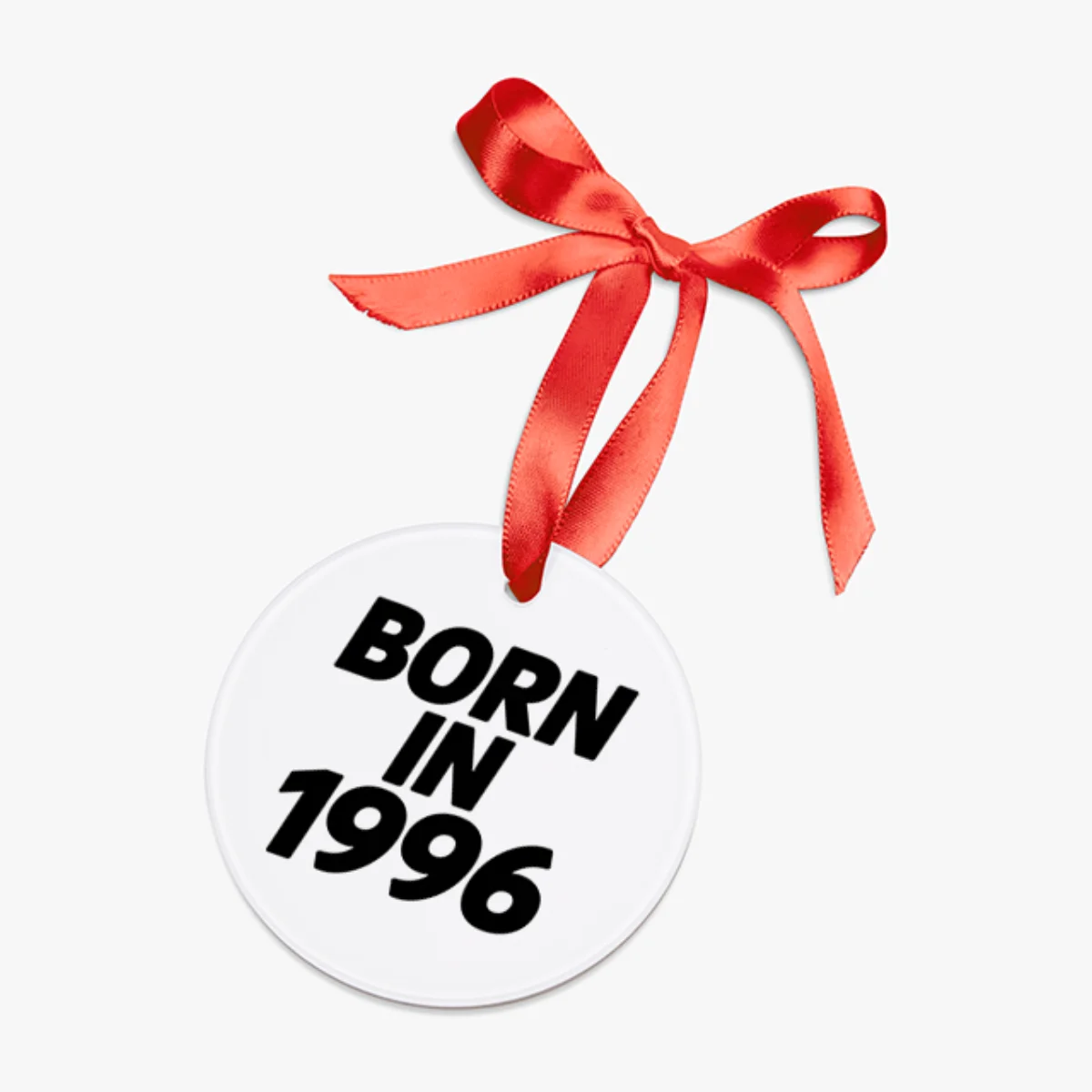 1996 Vintage Acrylic Ornament with Ribbon