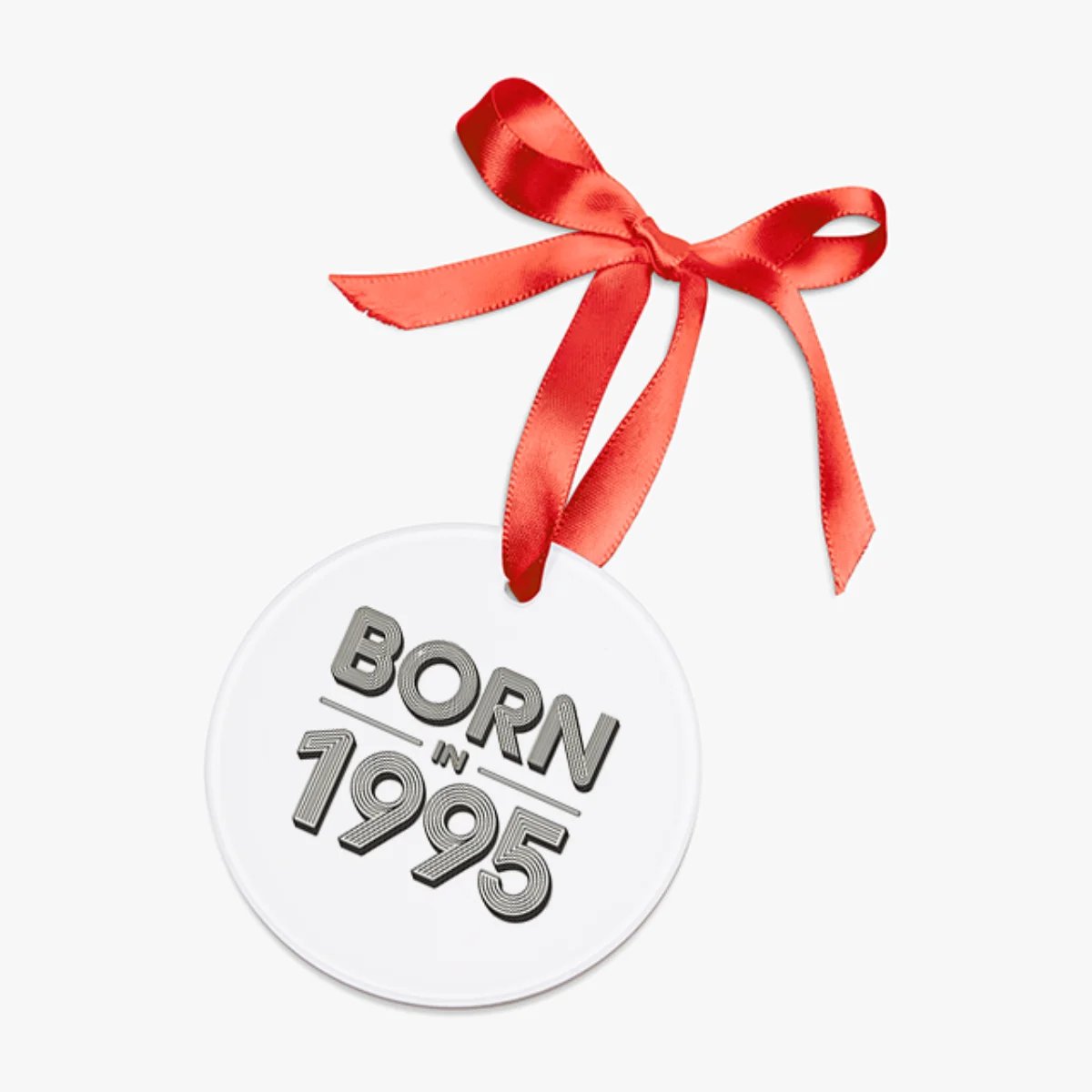 1995 Vintage Acrylic Ornament with Ribbon
