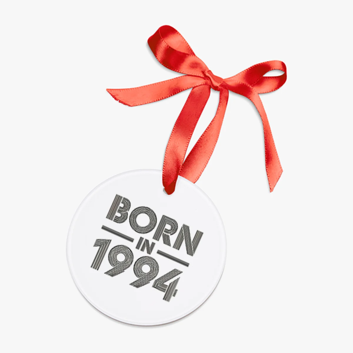 1994 Vintage Acrylic Ornament with Ribbon