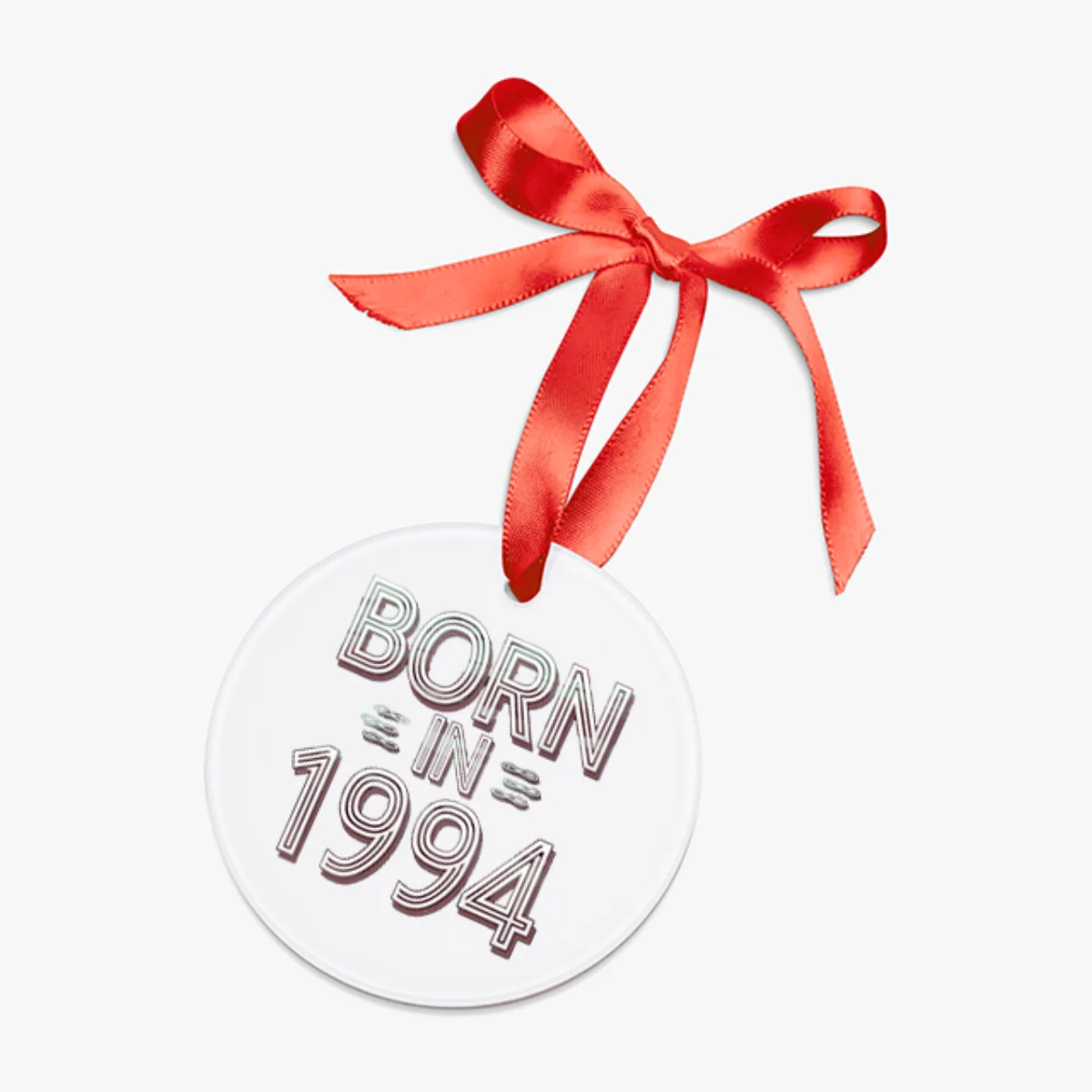 1994 Vintage Acrylic Ornament with Ribbon