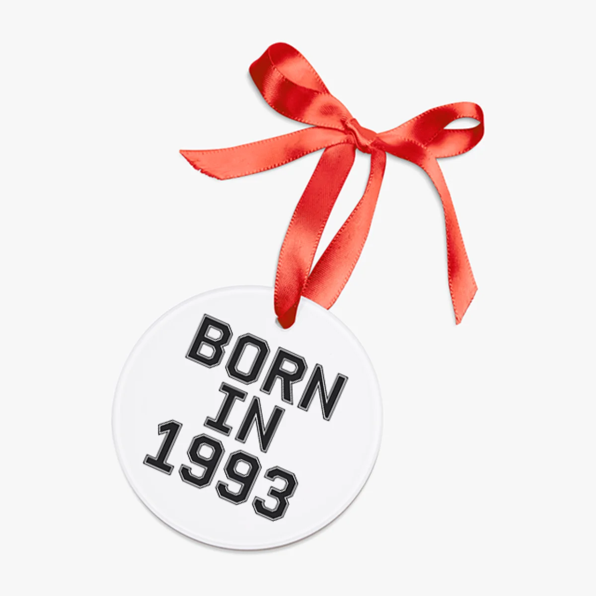 1993 Vintage Acrylic Ornament with Ribbon