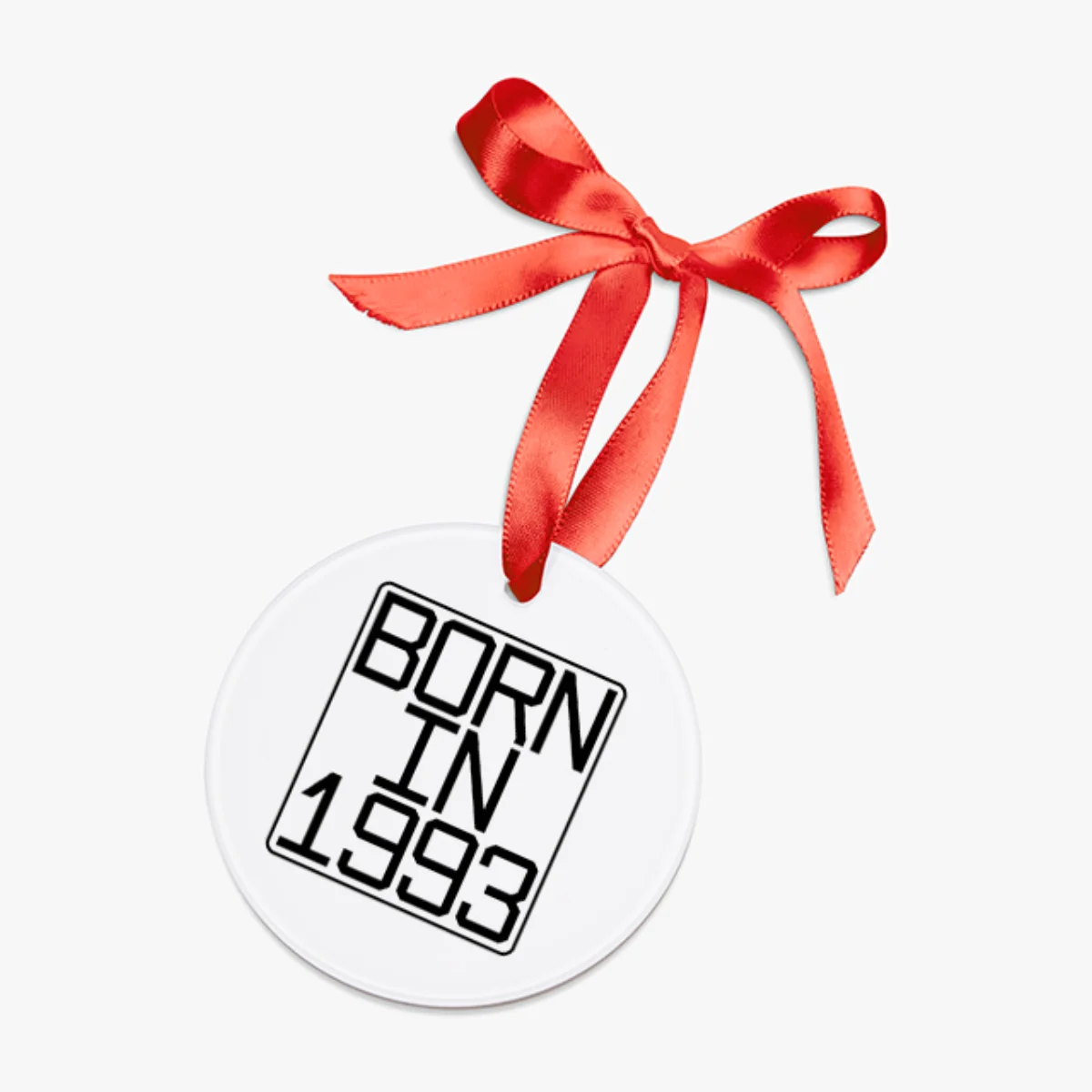 1993 Vintage Acrylic Ornament with Ribbon