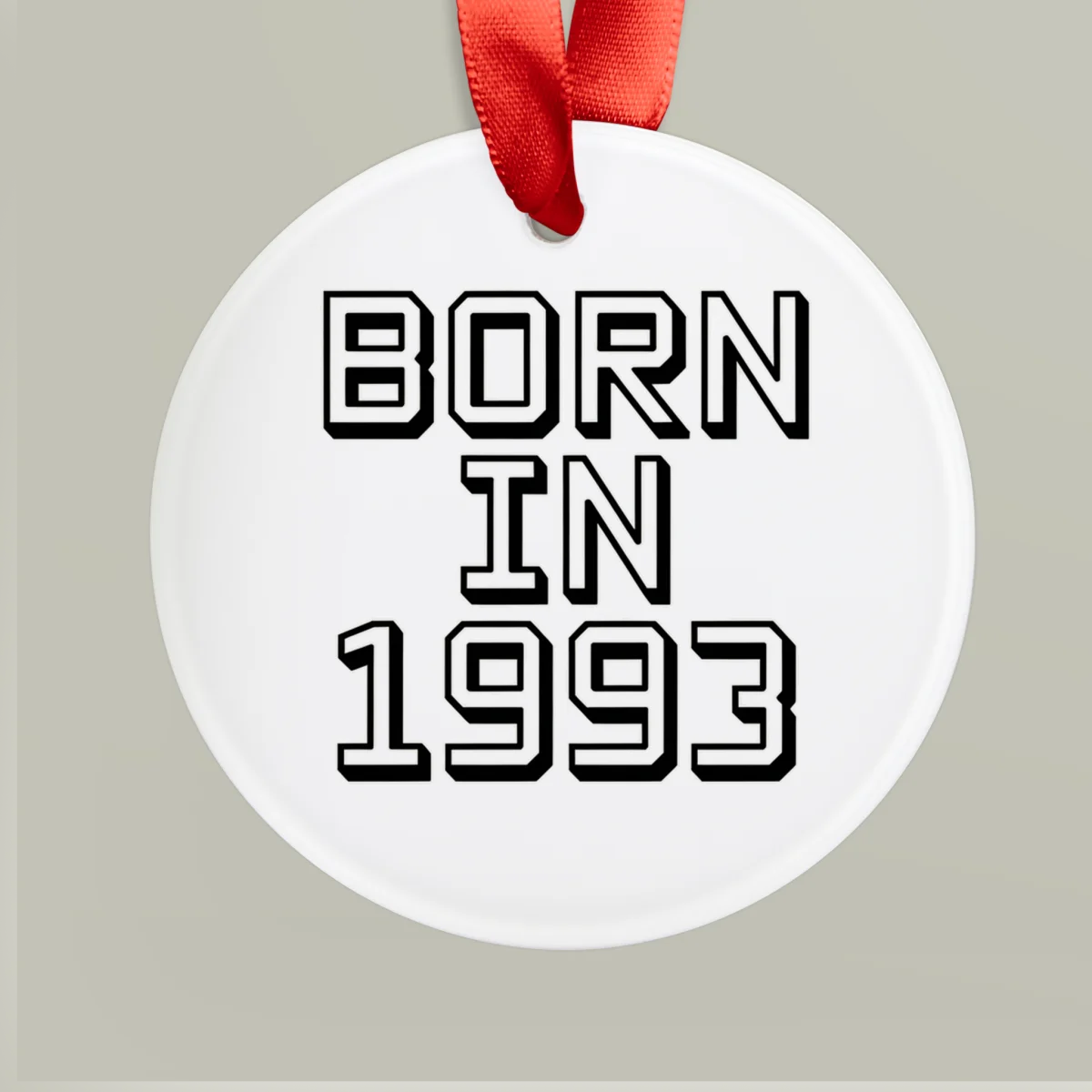 1993 Vintage Acrylic Ornament with Ribbon