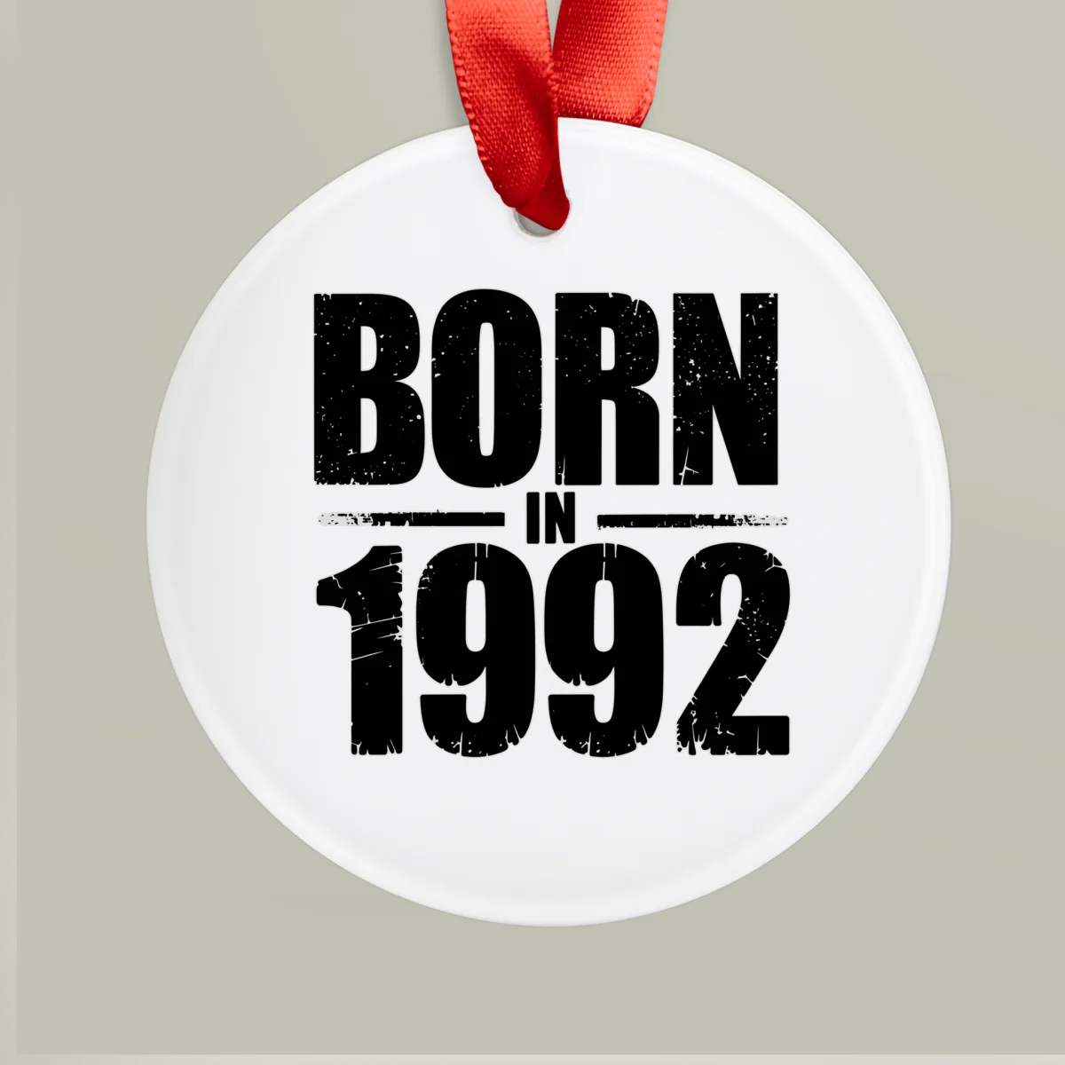 1992 Vintage Acrylic Ornament with Ribbon