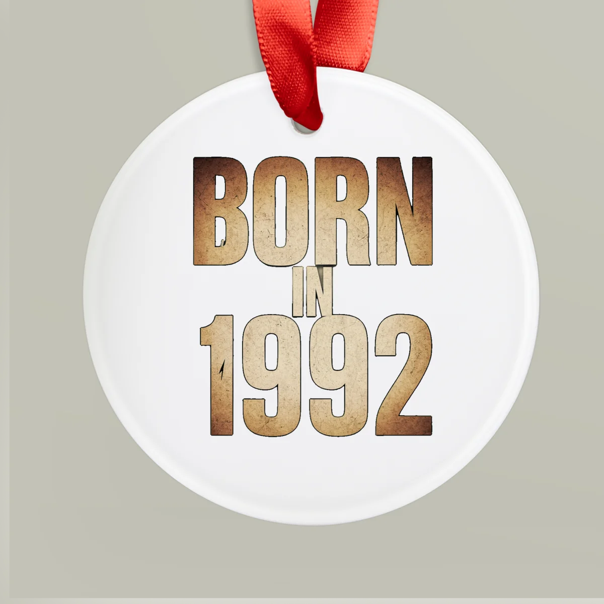 1992 Vintage Acrylic Ornament with Ribbon