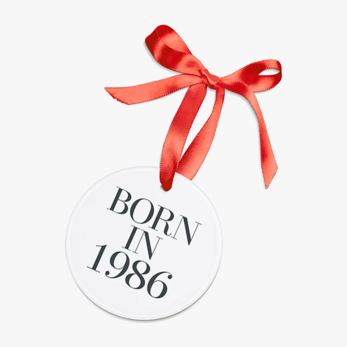 1986 Vintage Acrylic Ornament with Ribbon
