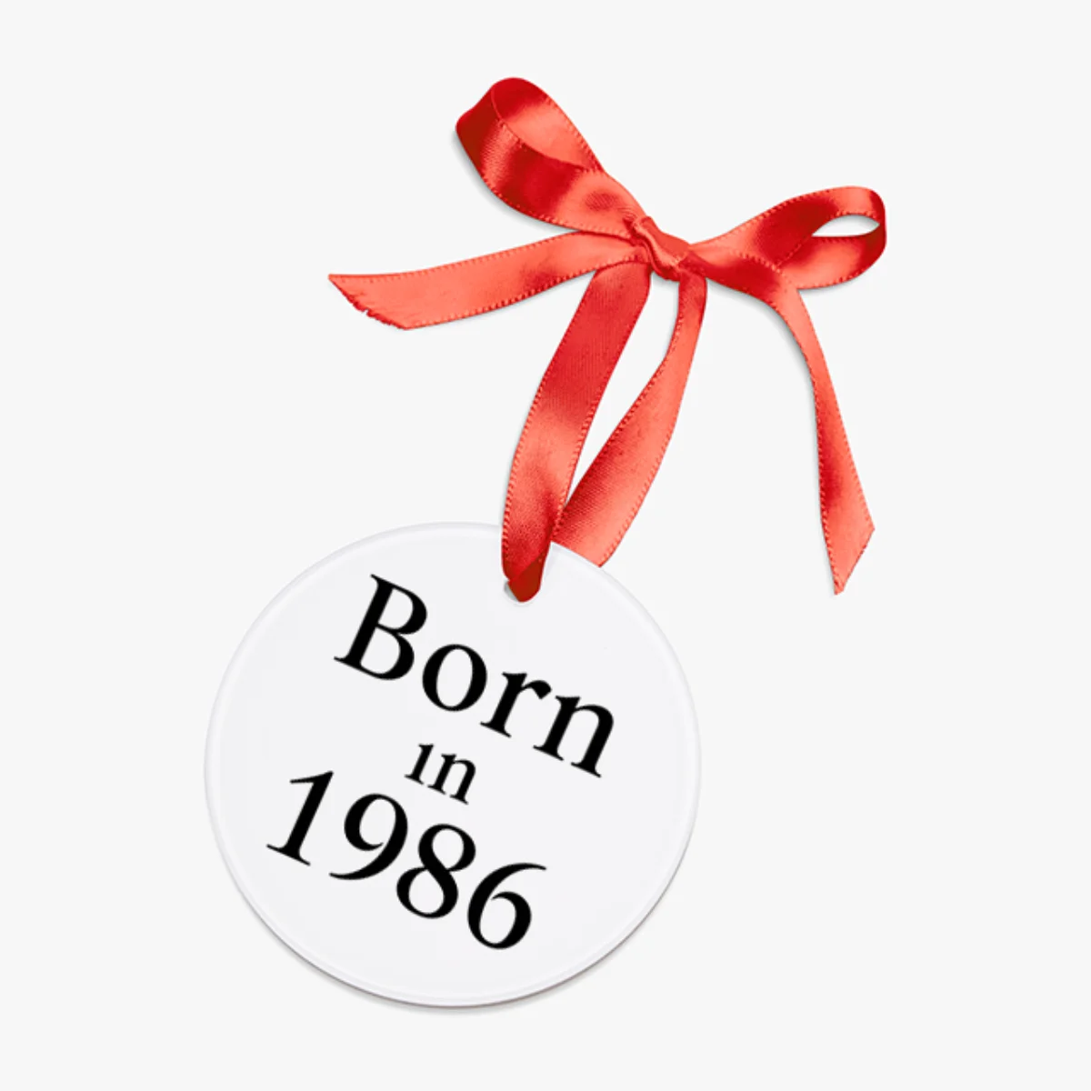1986 Vintage Acrylic Ornament with Ribbon