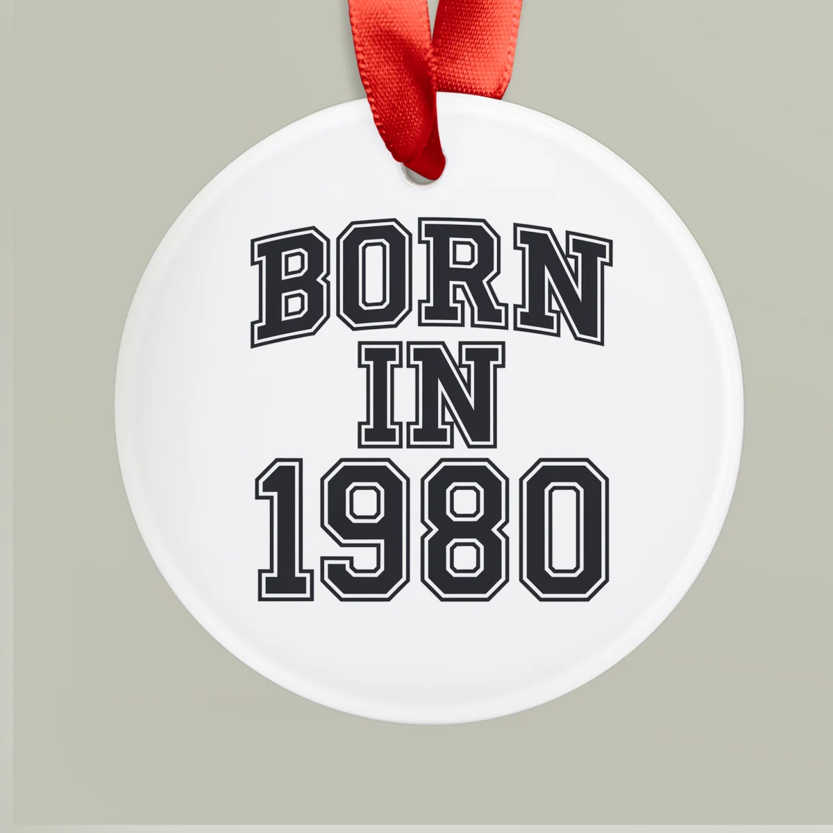 Born in 1980 Legend Acrylic Ornament - Vintage Birthday Gift with Ribbon