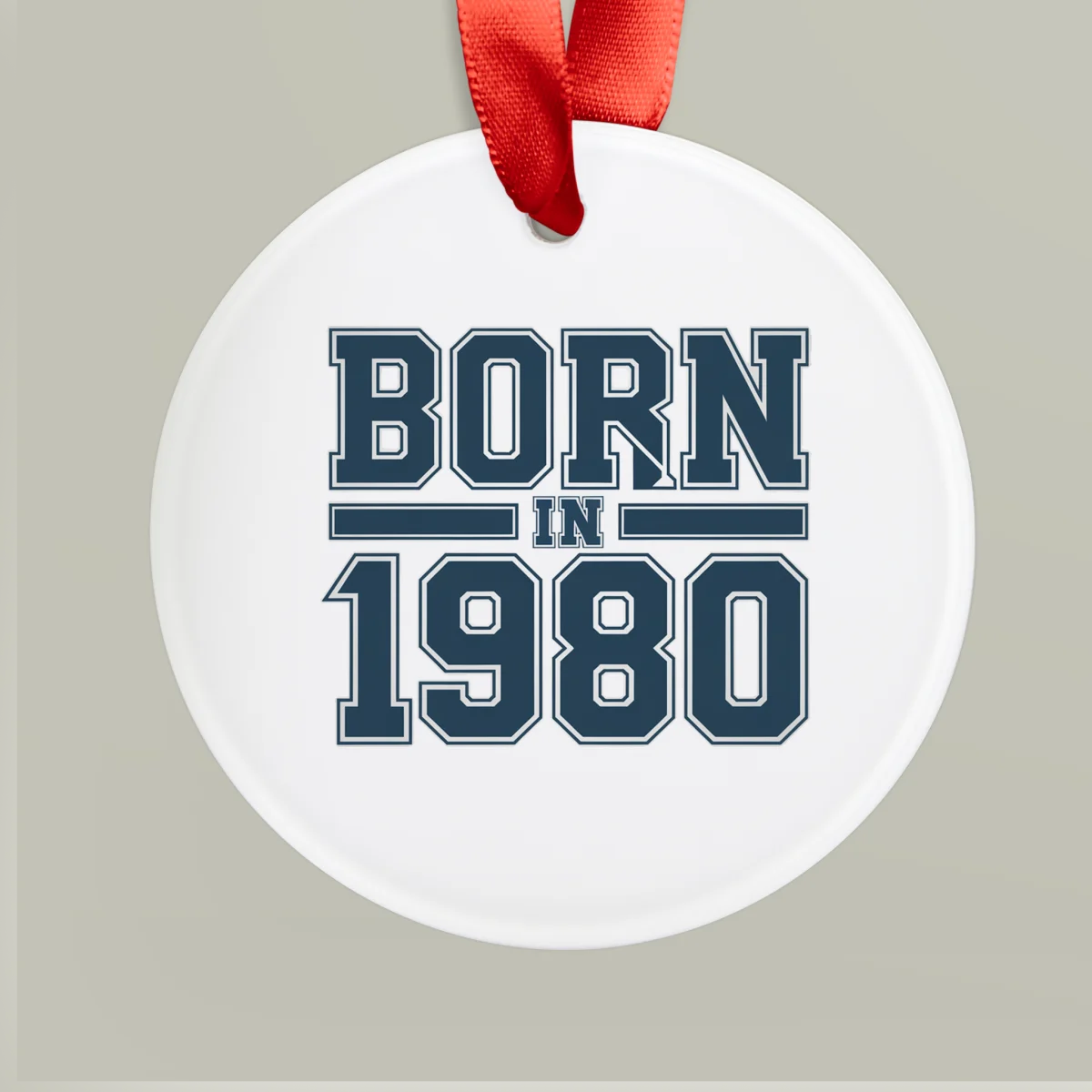 Born in 1980 Legend Acrylic Ornament - Vintage Birthday Gift with Ribbon
