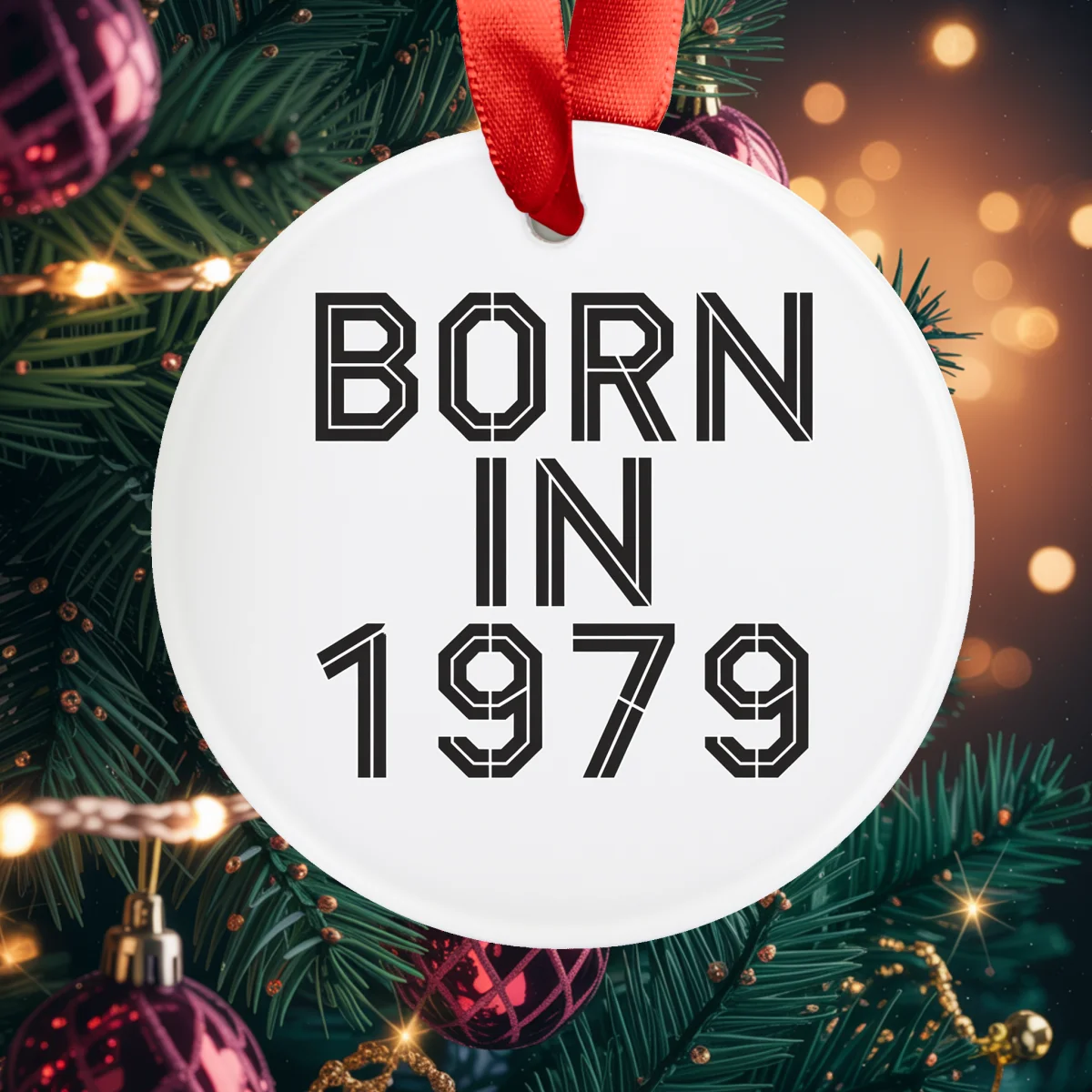 1979 Birth Year Acrylic Ornament - Personalized Retro Keepsake Gift