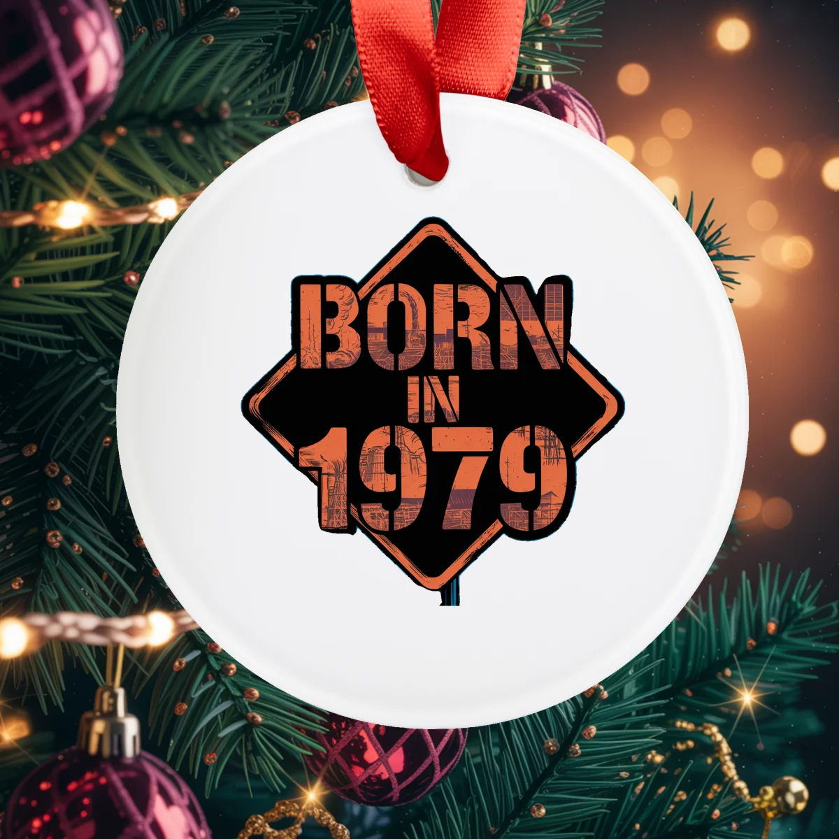 1979 Birth Year Acrylic Ornament - Personalized Retro Keepsake Gift