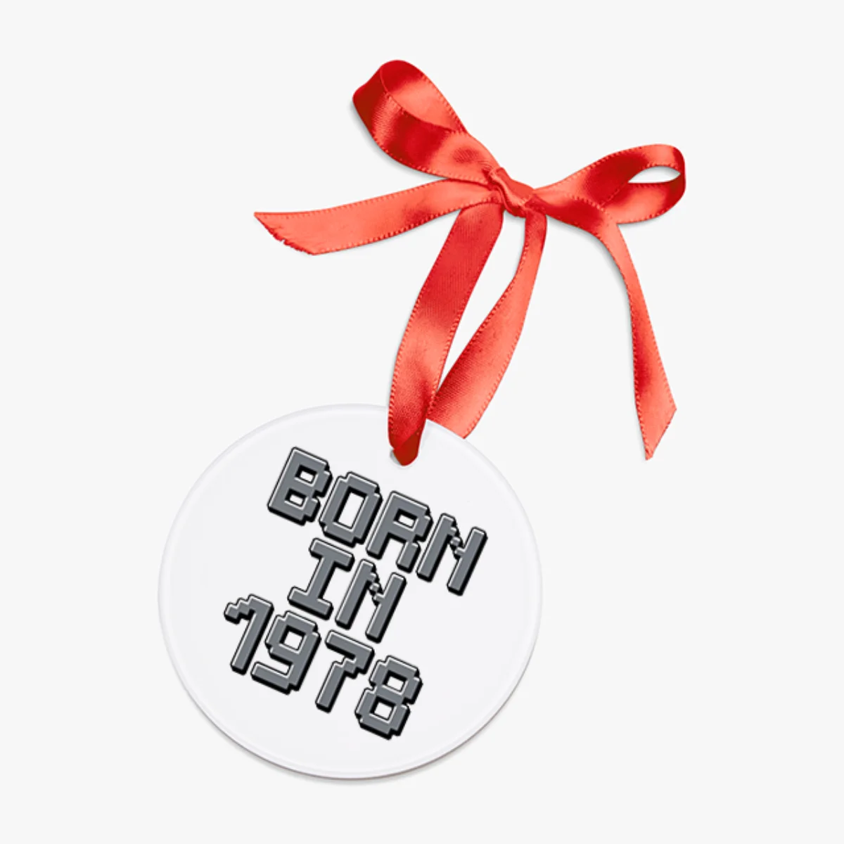 1978 Vintage Acrylic Ornament with Ribbon