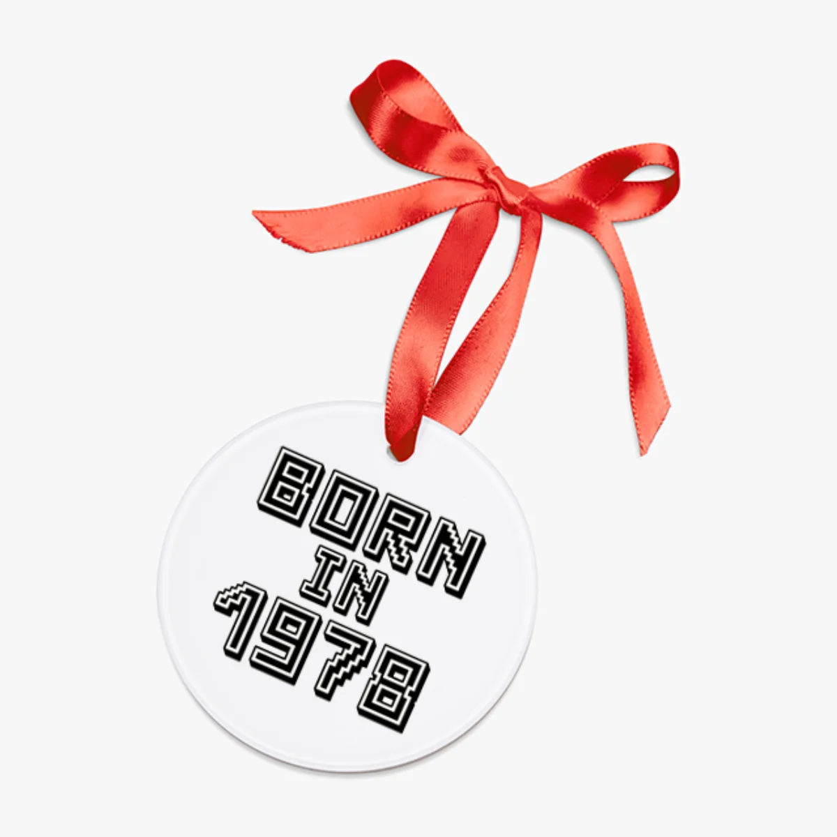 1978 Vintage Acrylic Ornament with Ribbon