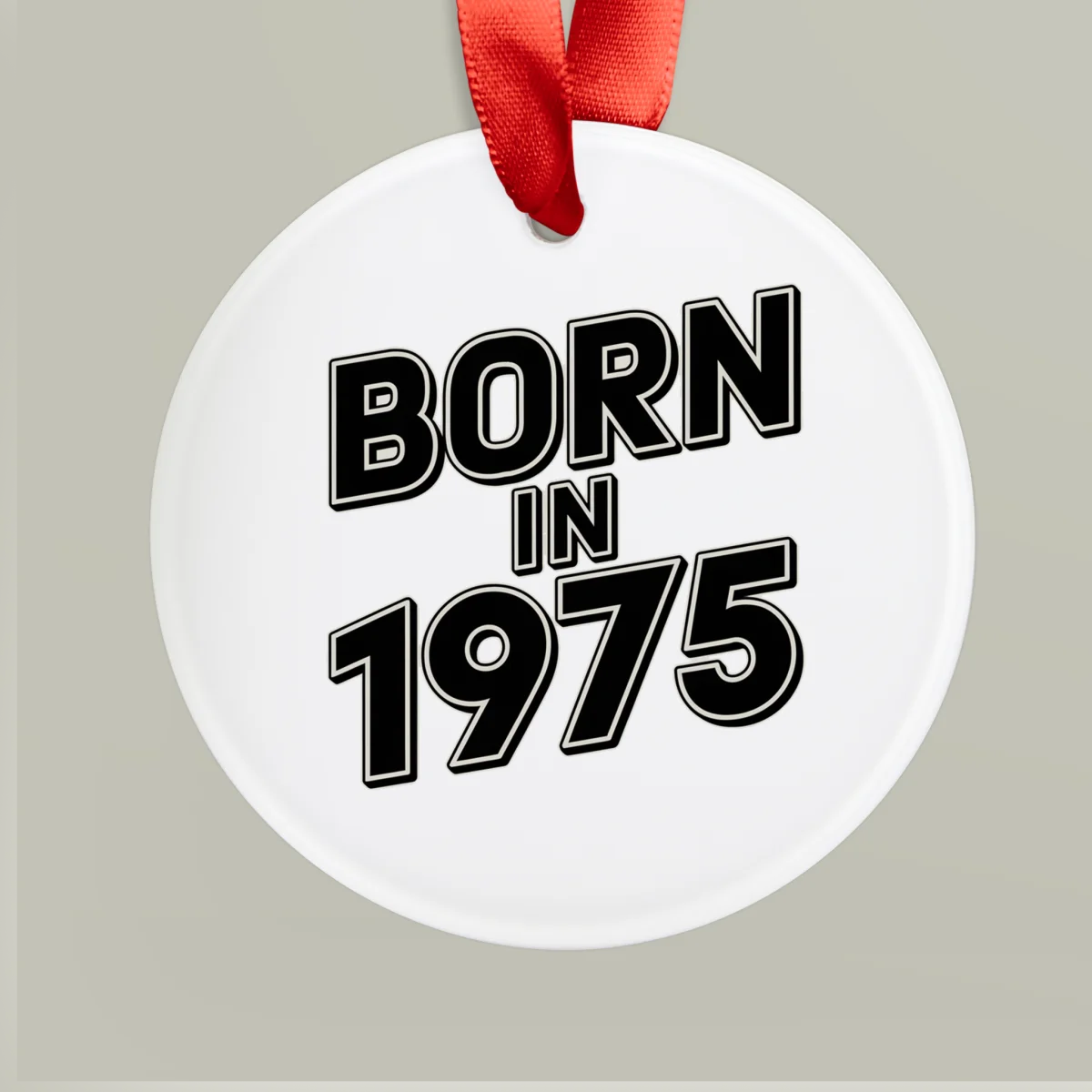 Born in 1975 Retro Charm Acrylic Ornament - Vintage Birthday Gift Idea